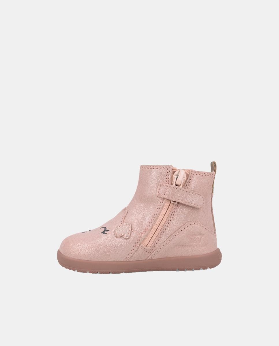 Botins Barefoot para Primeiros Passos com Biqueira Redonda Biomecanics Rosa-2