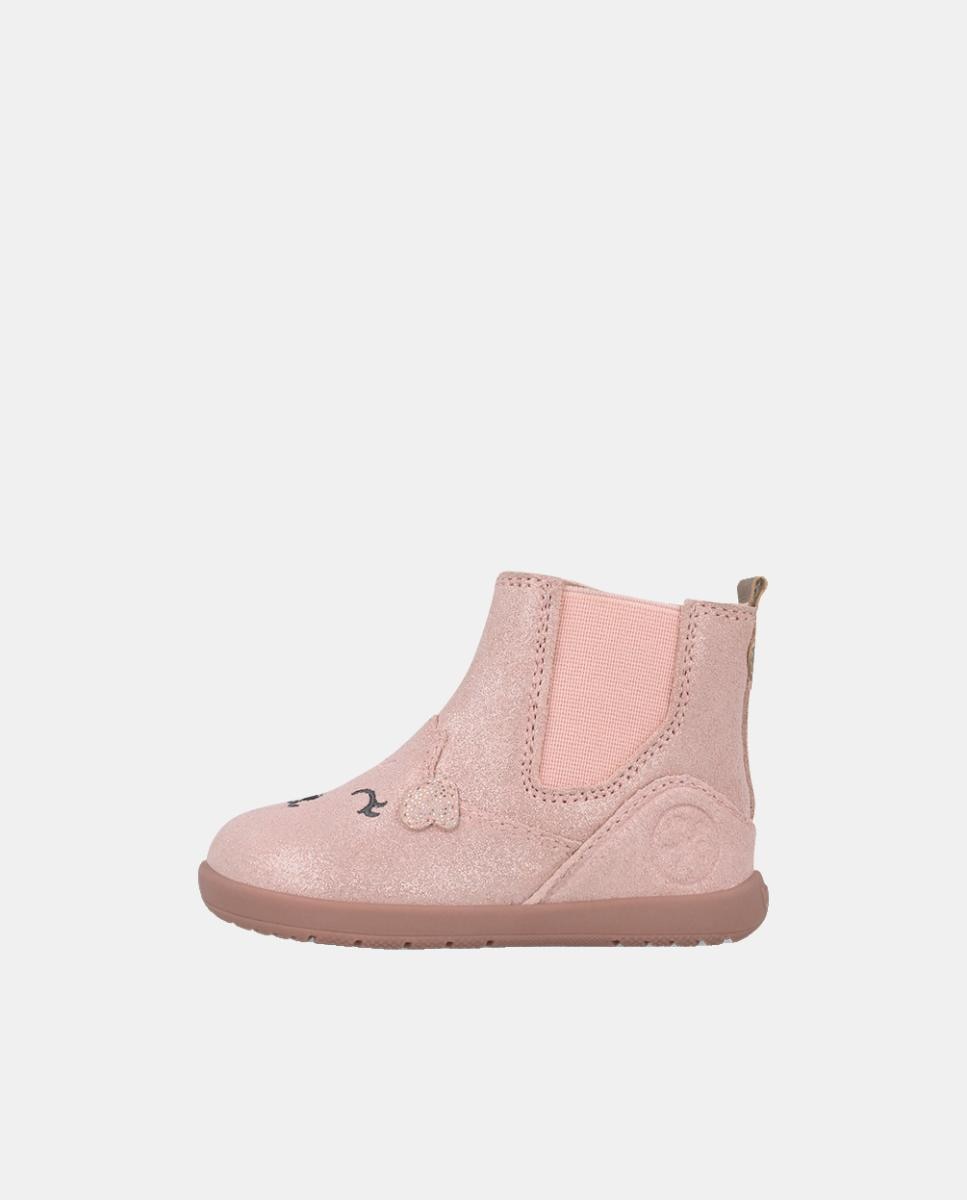 Botins Barefoot para Primeiros Passos com Biqueira Redonda Biomecanics Rosa-5