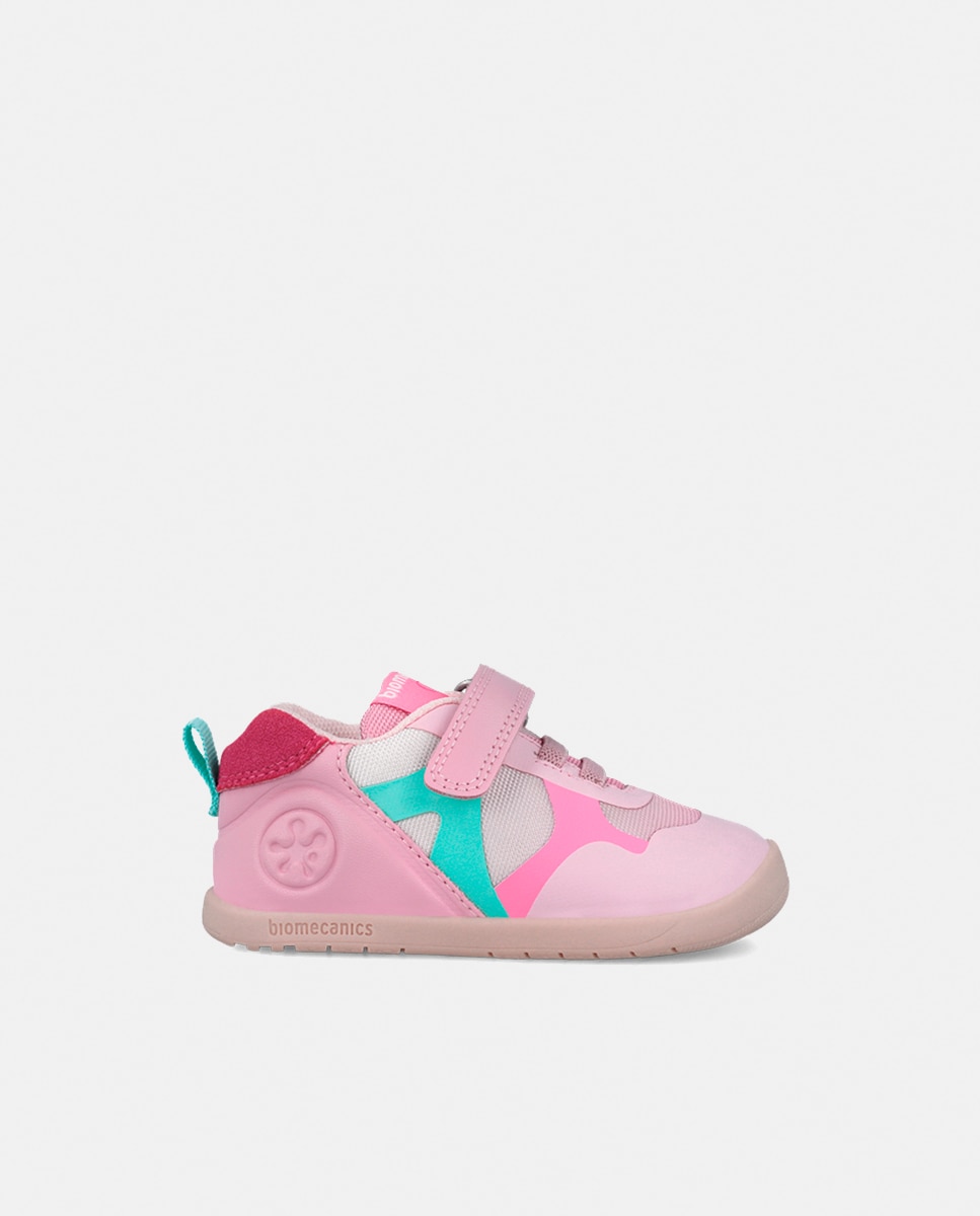 Sapatilhas com Elásticos e Velcro Rosa-pastilha-1