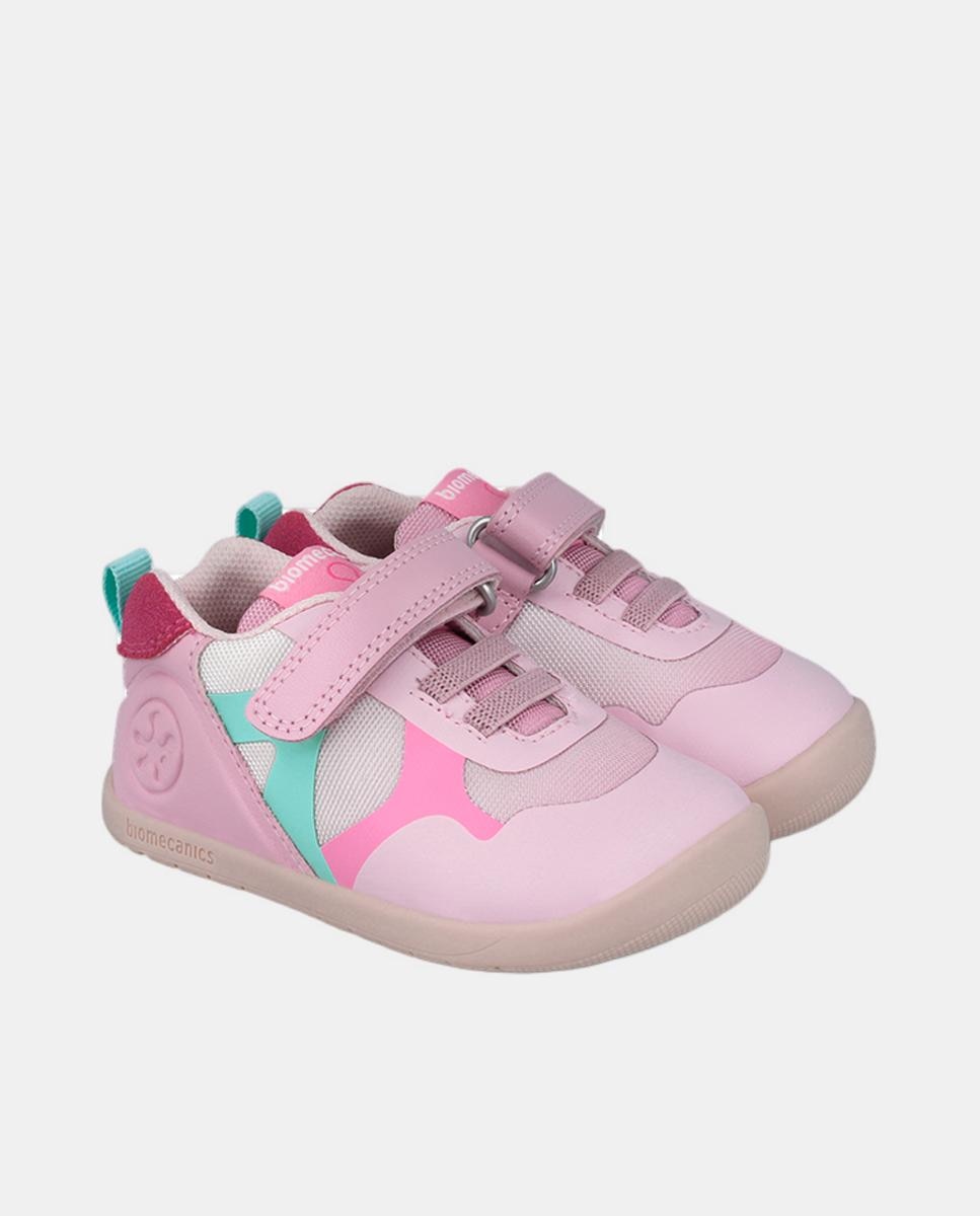 Sapatilhas com Elásticos e Velcro Rosa-pastilha-2
