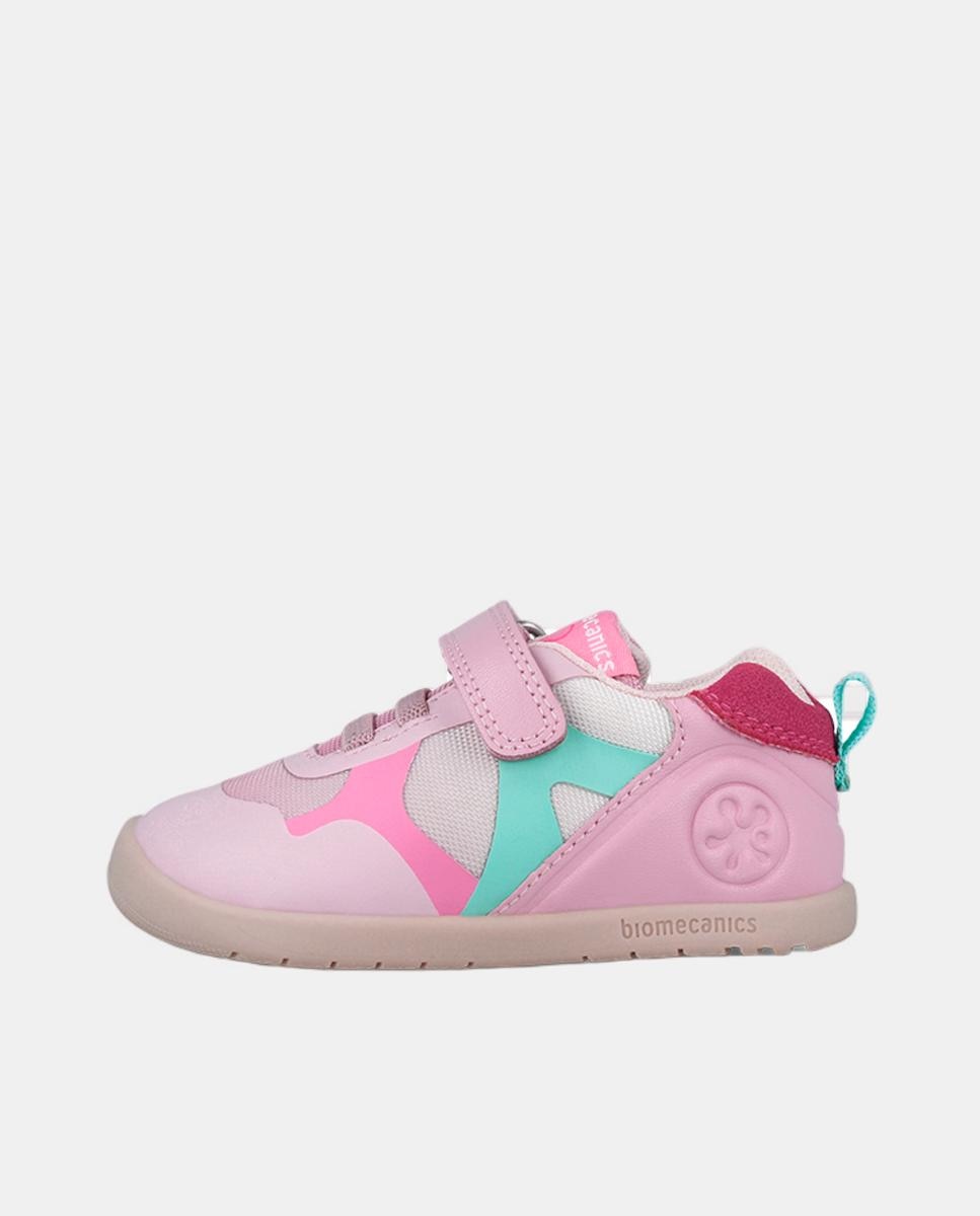 Sapatilhas com Elásticos e Velcro Rosa-pastilha-5