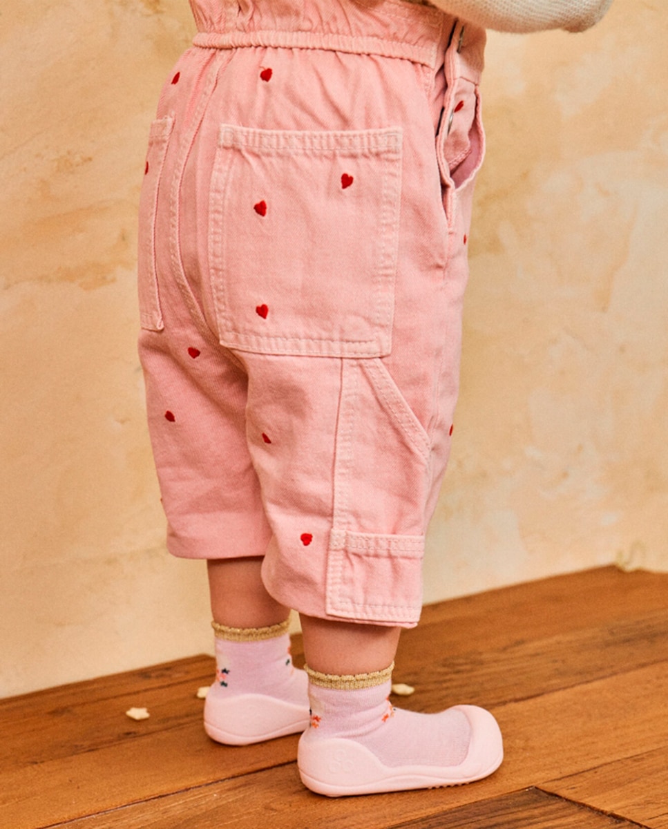 Botas de Tricot de Bebé Attipas Rosa Nude-4