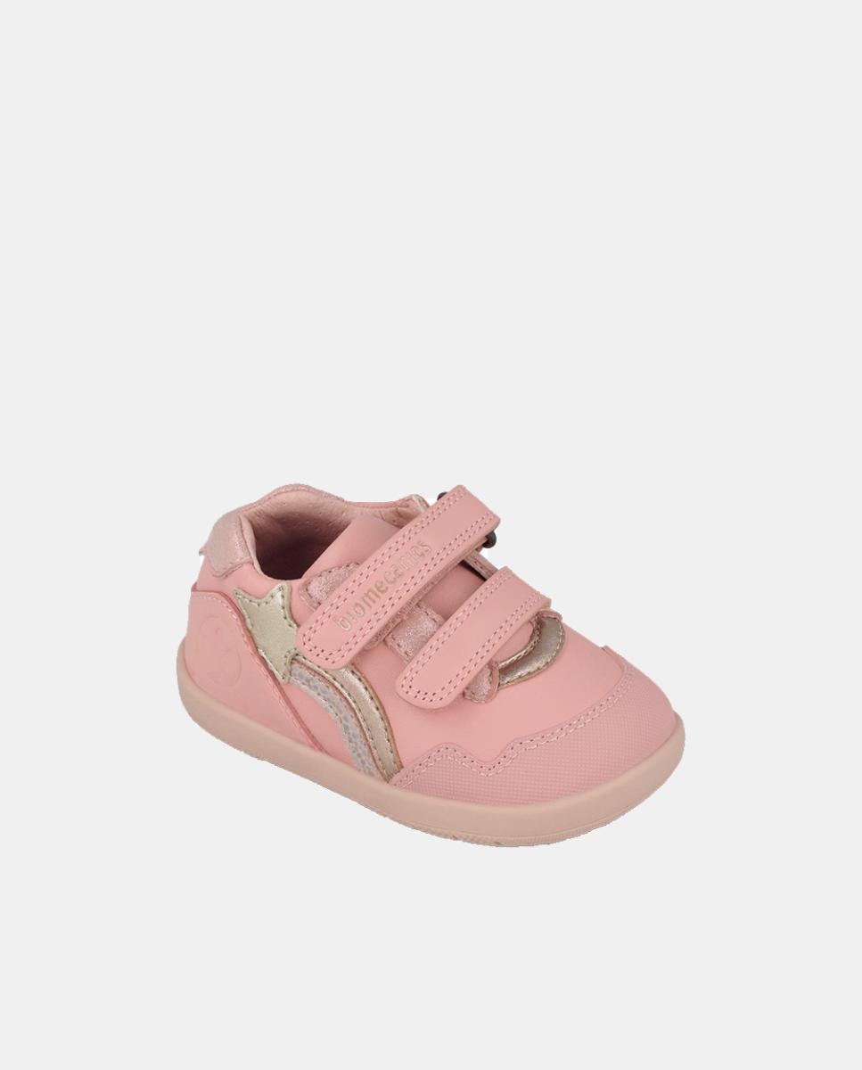 Sapatilhas Barefoot para Primeiros Passos com Biqueira Redonda Biomecanics Rosa-4