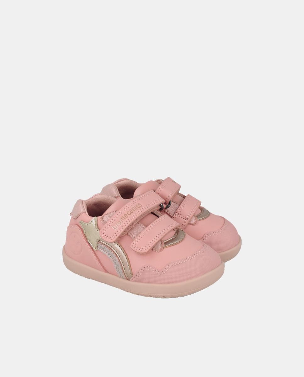 Sapatilhas Barefoot para Primeiros Passos com Biqueira Redonda Biomecanics Rosa-5