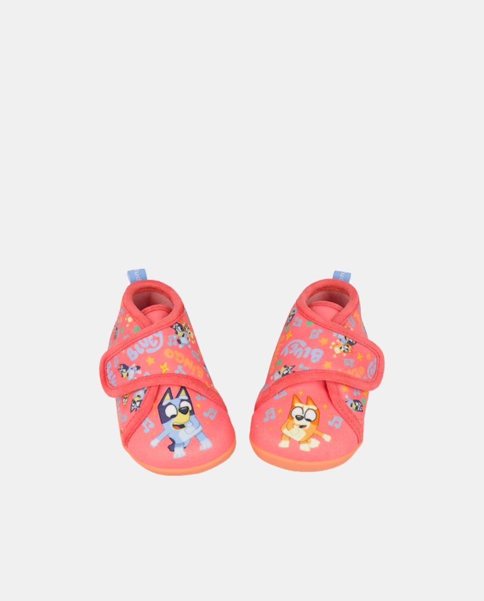 Pantufas barefoot Bluey  com fecho de velcro Vermelho-4