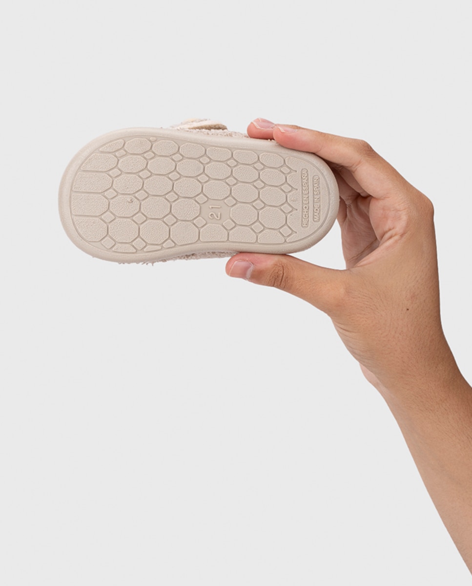 Pantufas de Criança com Detalhe de Ovelha, Conceito Barefoot Medium. Castanho-claro-5