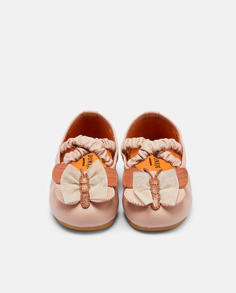 Sapatos Infantis com Correia Elástica Donsje Rosa-claro-2