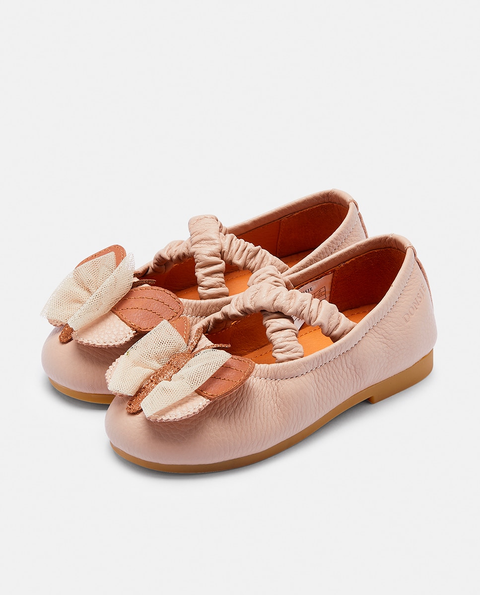 Sapatos Infantis com Correia Elástica Donsje Rosa-claro-4