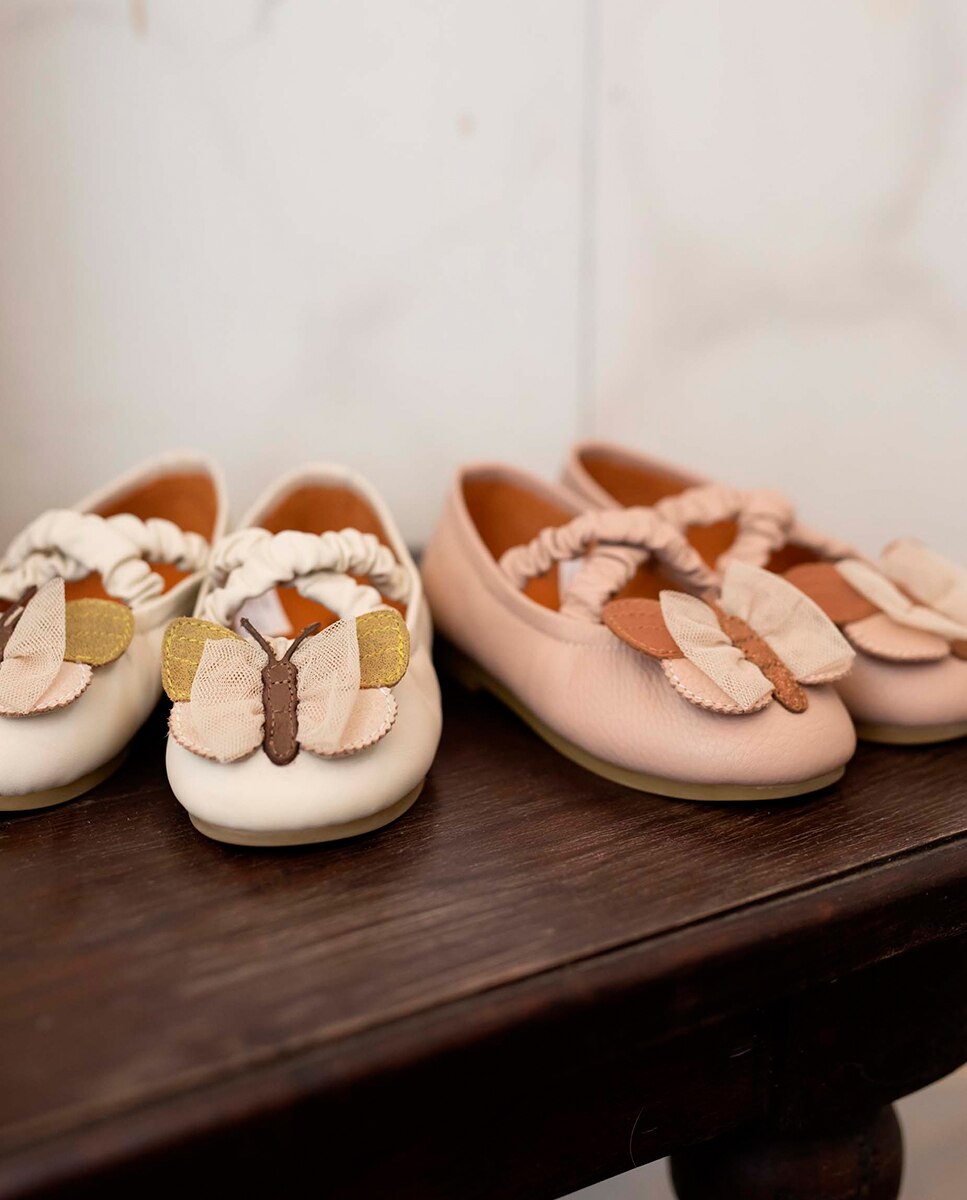 Sapatos Infantis com Correia Elástica Donsje Rosa-claro-6