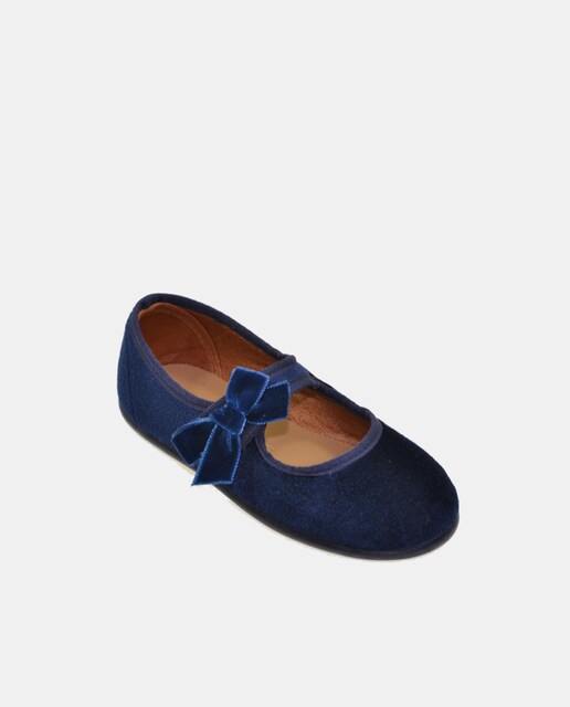 Imagem 0 de Sapatos de Presilha de Bebé com Detalhe de Laço e em Veludo