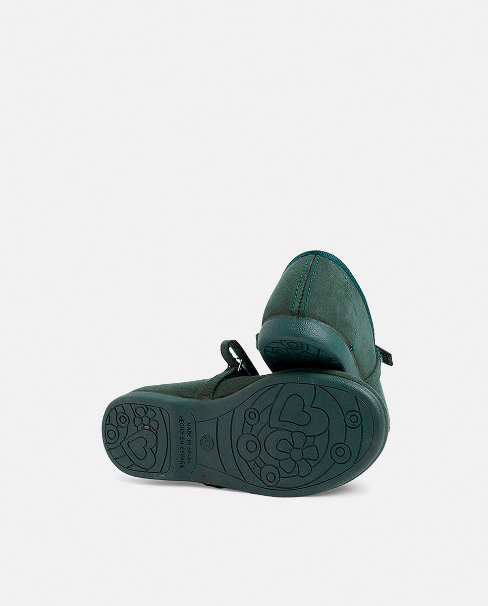 Sapatos de Presilha de Bebé em Serratex com Fecho Aderente Pisamonas Verde-2