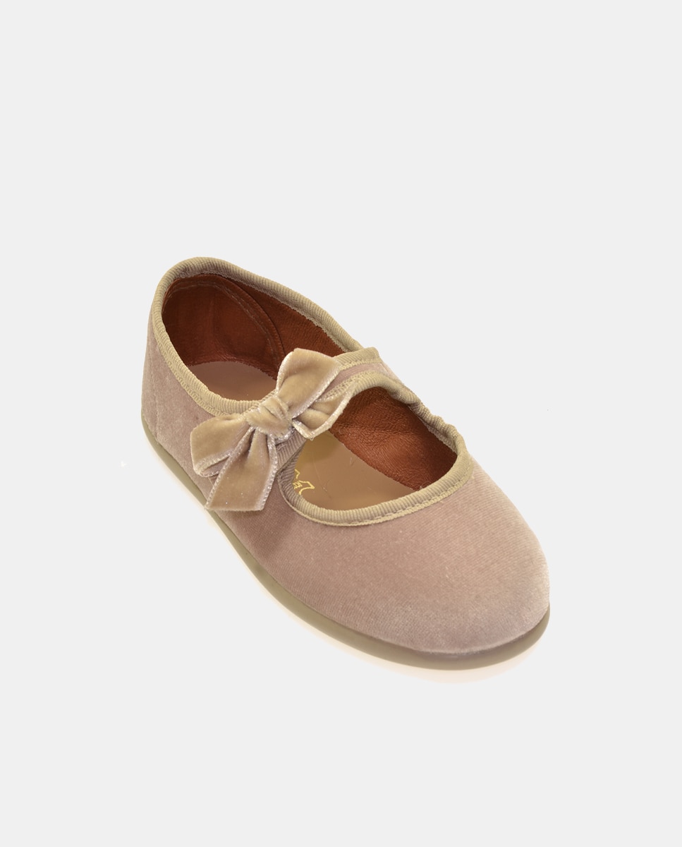 Imagem 0 de Sapatos de Presilha de Bebé com Detalhe de Laço e em Veludo
