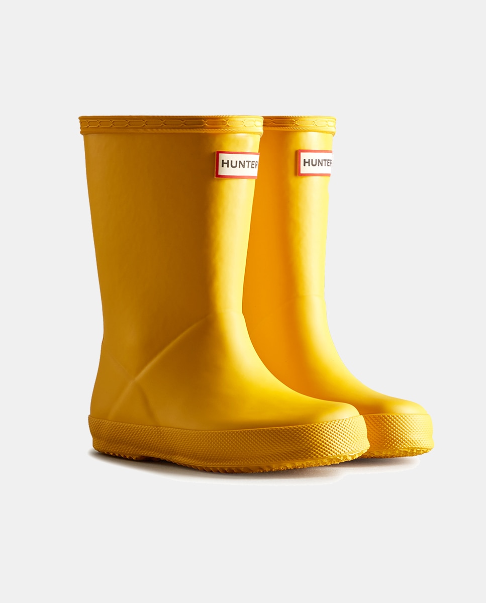 Galochas Original de Bebé com Acabamento Mate e Detalhe de Logótipo Amarelo-4