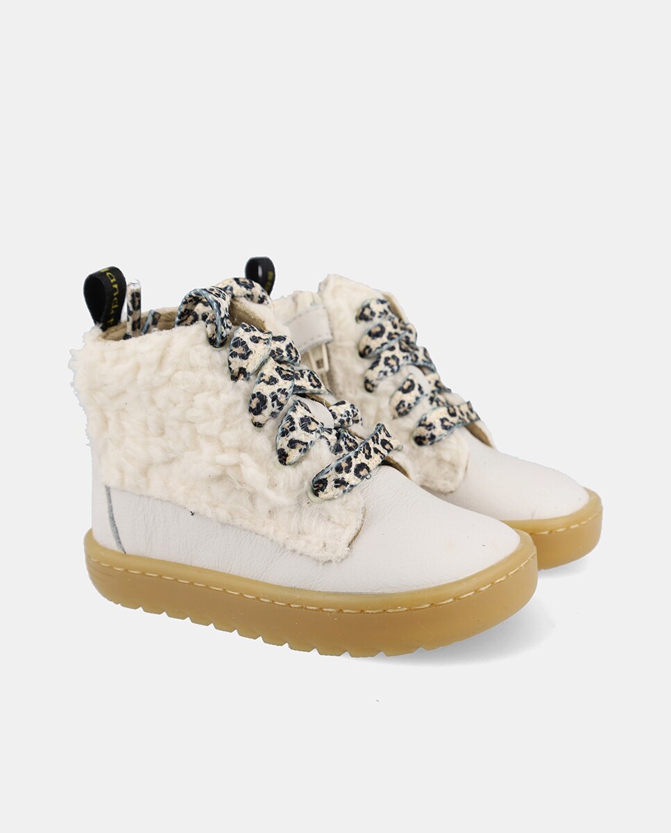 Botas de Bebé Barefoot com Atacadores e Fecho de Correr Branco-3