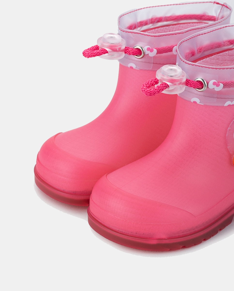 Galochas de Cano Baixo com Detalhe de Pato Lateral em Acabamento Mate e Conceito Barefoot Medium Fúcsia-7