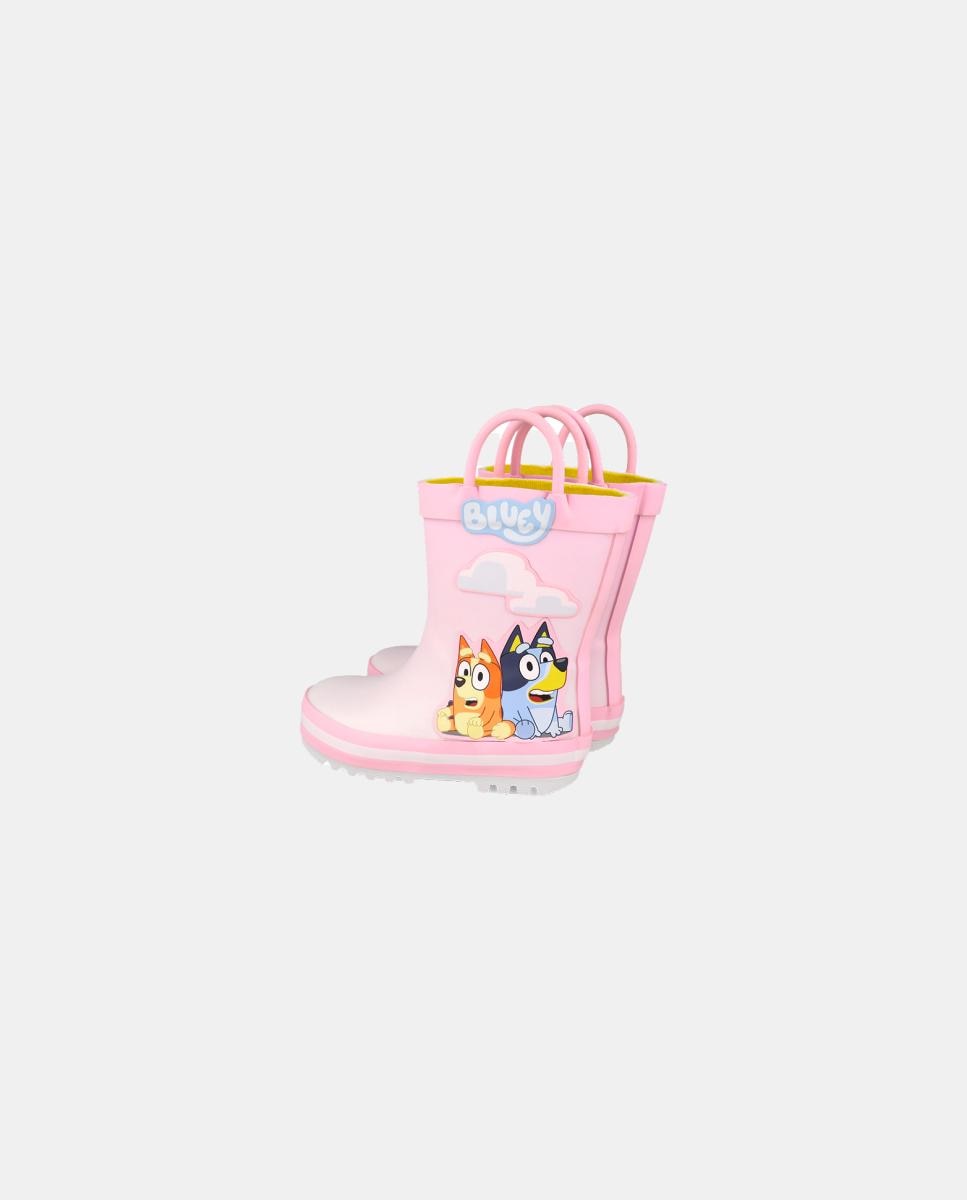 Botas de agua Bluey com ponta redonda. Rosa-3