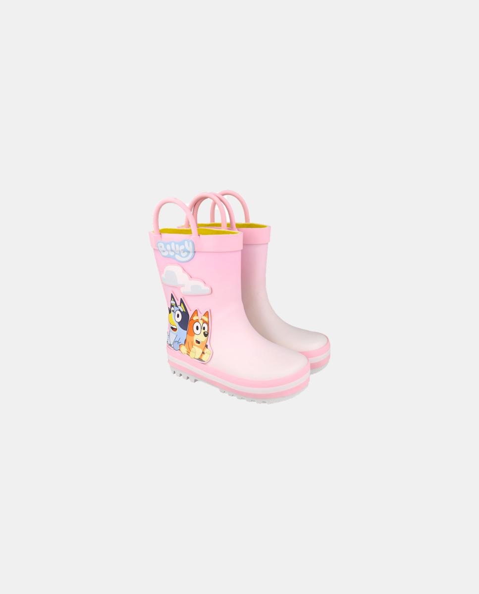 Botas de agua Bluey com ponta redonda. Rosa-5