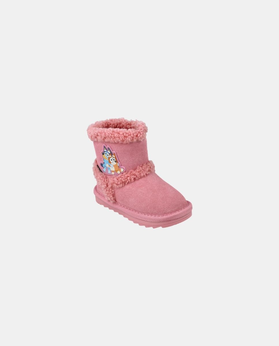 Botas australianas Bluey  com fecho de zipper e ponta redonda. Rosa-2