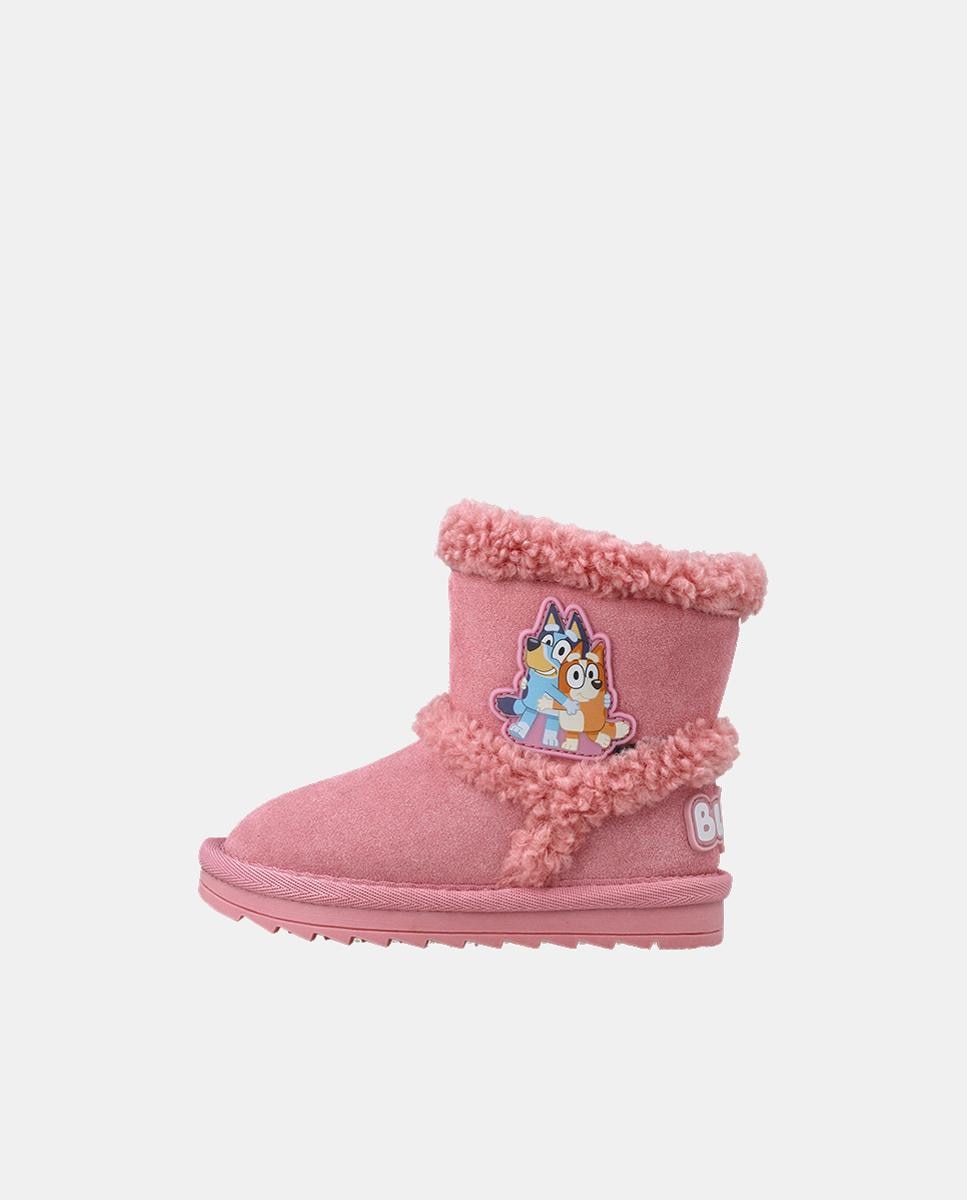 Botas australianas Bluey  com fecho de zipper e ponta redonda. Rosa-3
