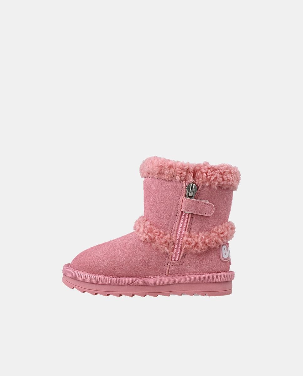 Botas australianas Bluey  com fecho de zipper e ponta redonda. Rosa-4