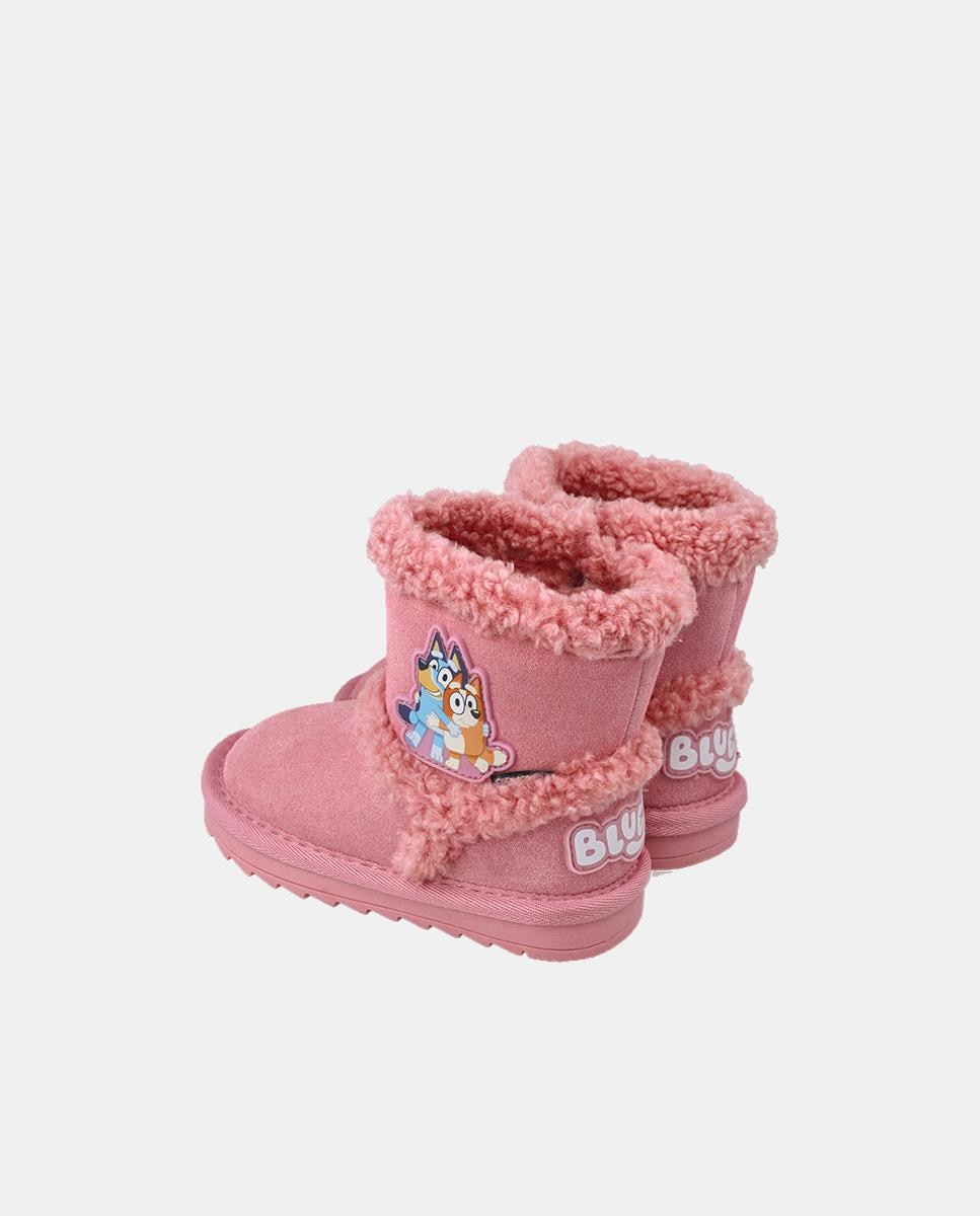 Botas australianas Bluey  com fecho de zipper e ponta redonda. Rosa-5