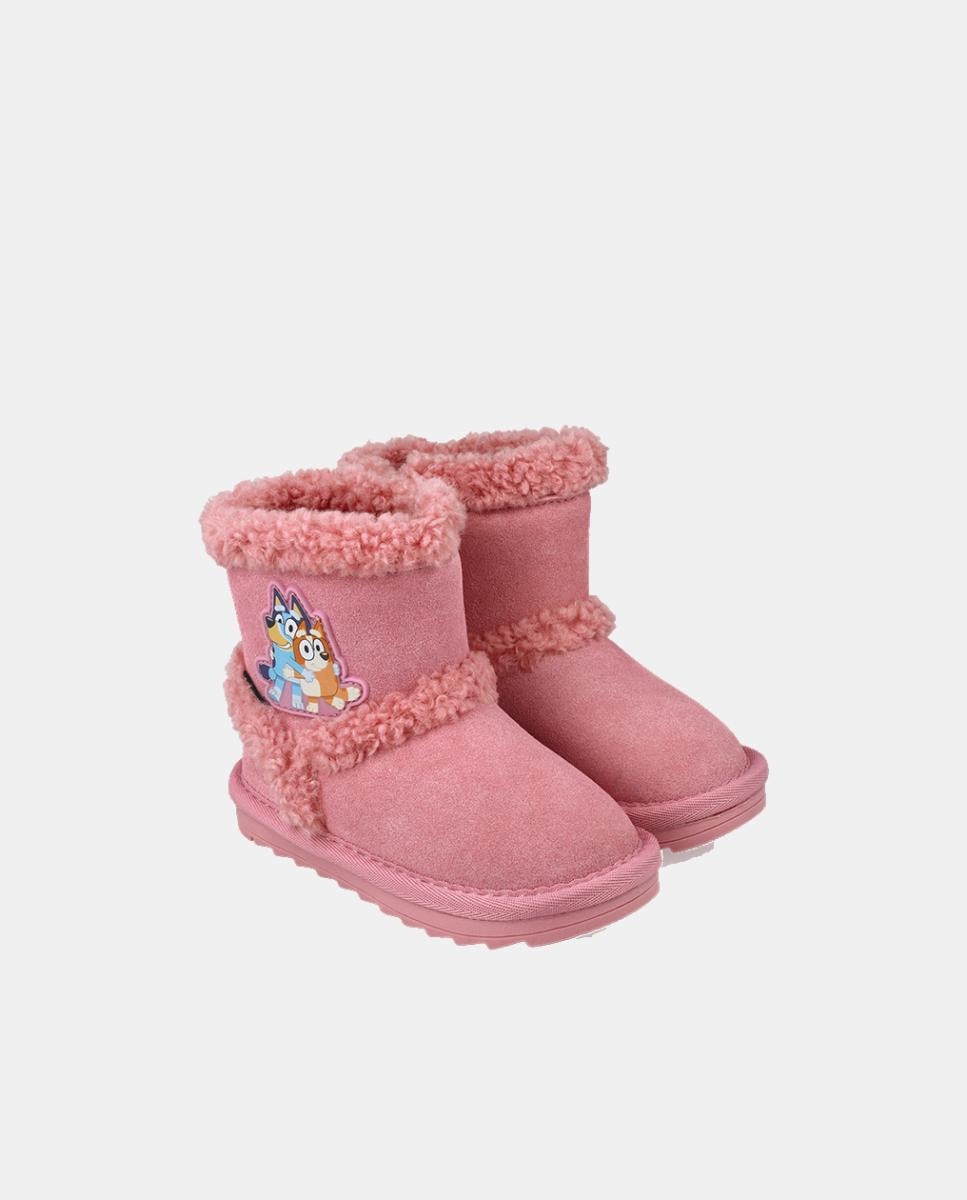 Botas australianas Bluey  com fecho de zipper e ponta redonda. Rosa-6