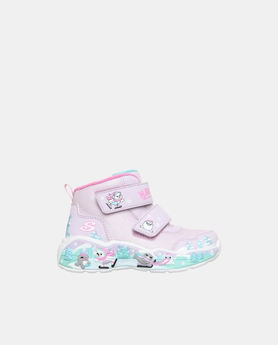 Imagen 0 de Zapatilla de bebé niña sport bota con diseño winter en la suela Lila claro
