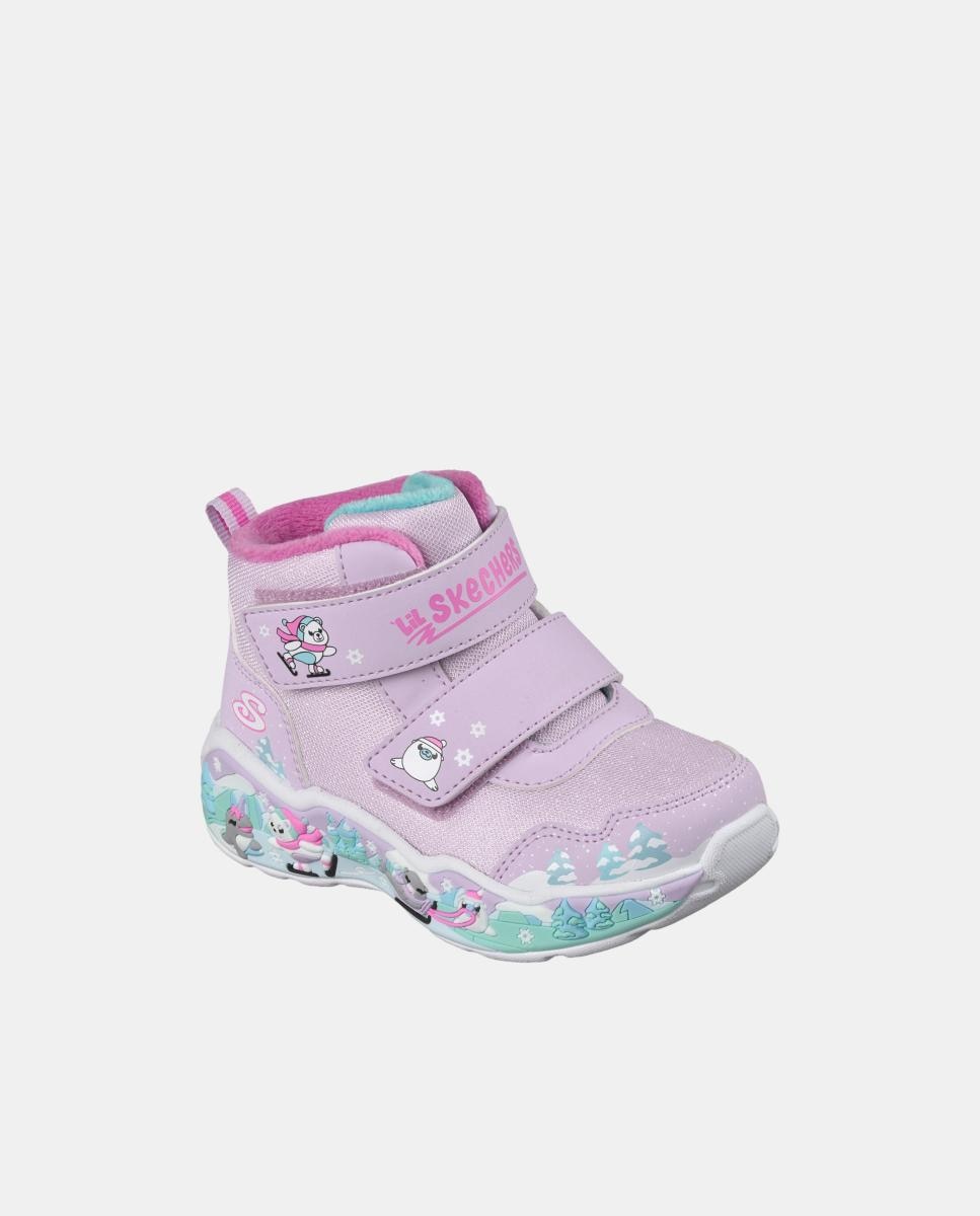 Sapatilhas Desportivas de Bebé Tipo Bota com Desenho Winter na Sola Lilás claro-2