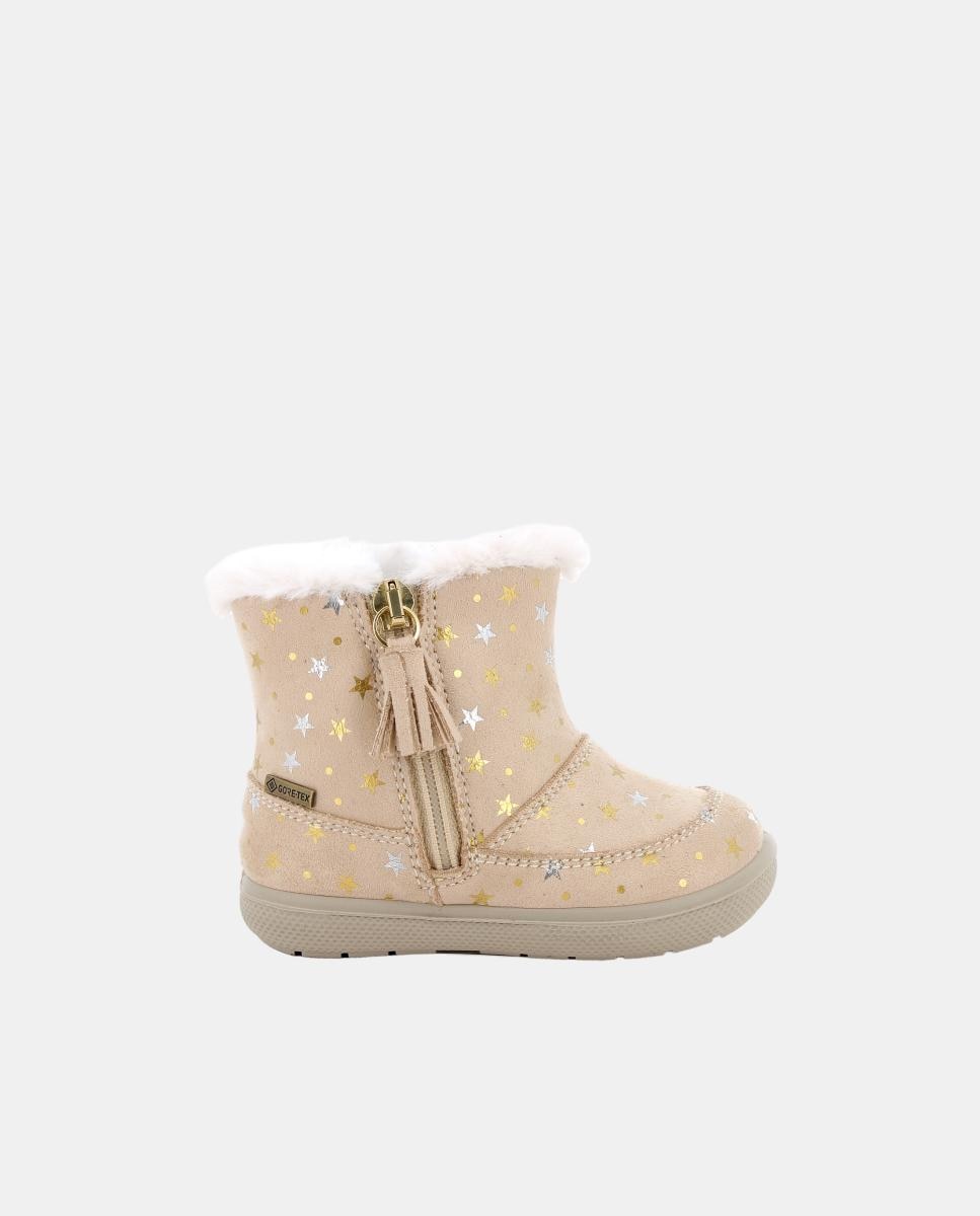 Imagen 0 de Botín de bebé niña, con cierre con cremallera lateral, forro Goretex Beige