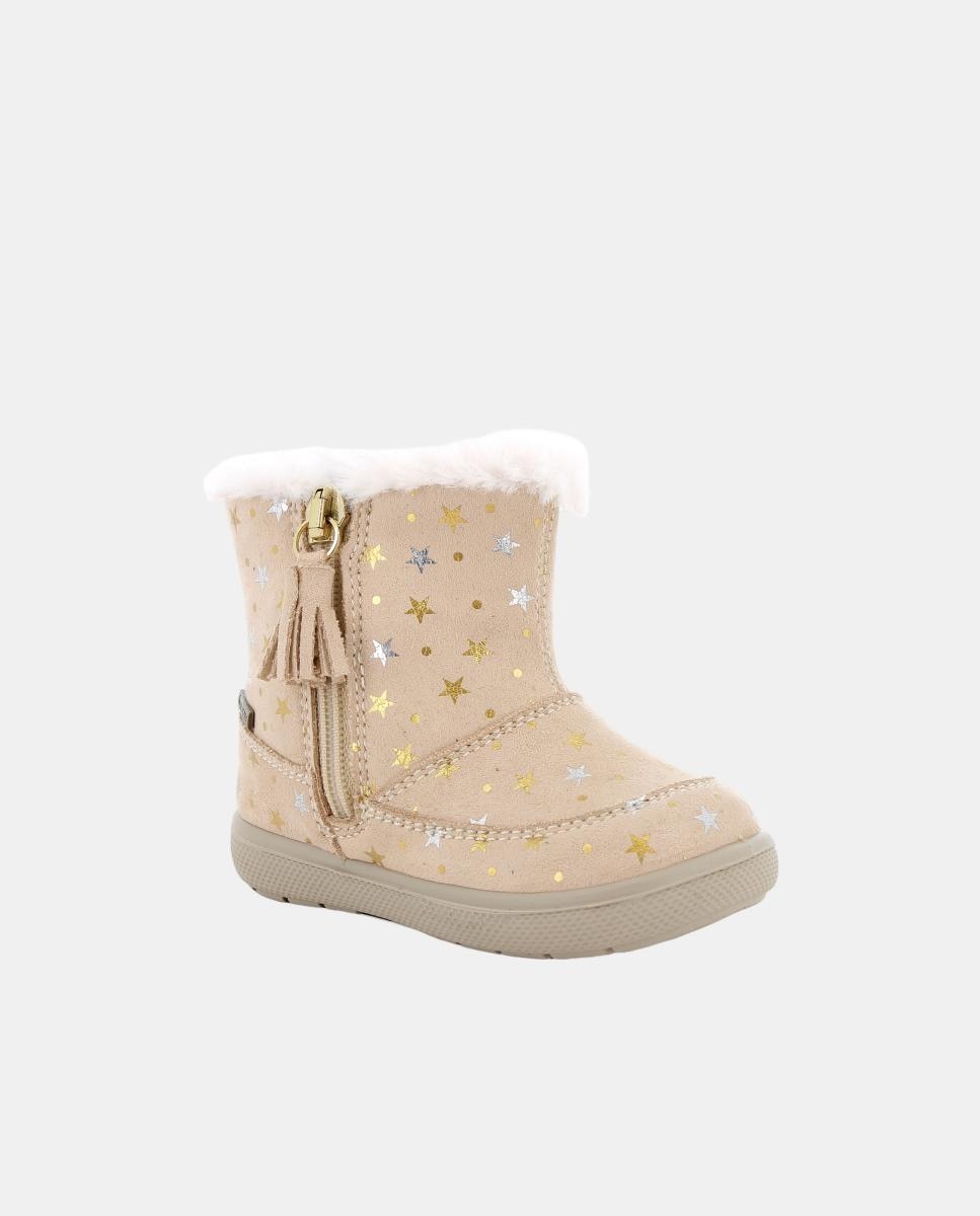 Botín de bebé niña, con cierre con cremallera lateral, forro Goretex - Primigi - Beige Beige-3