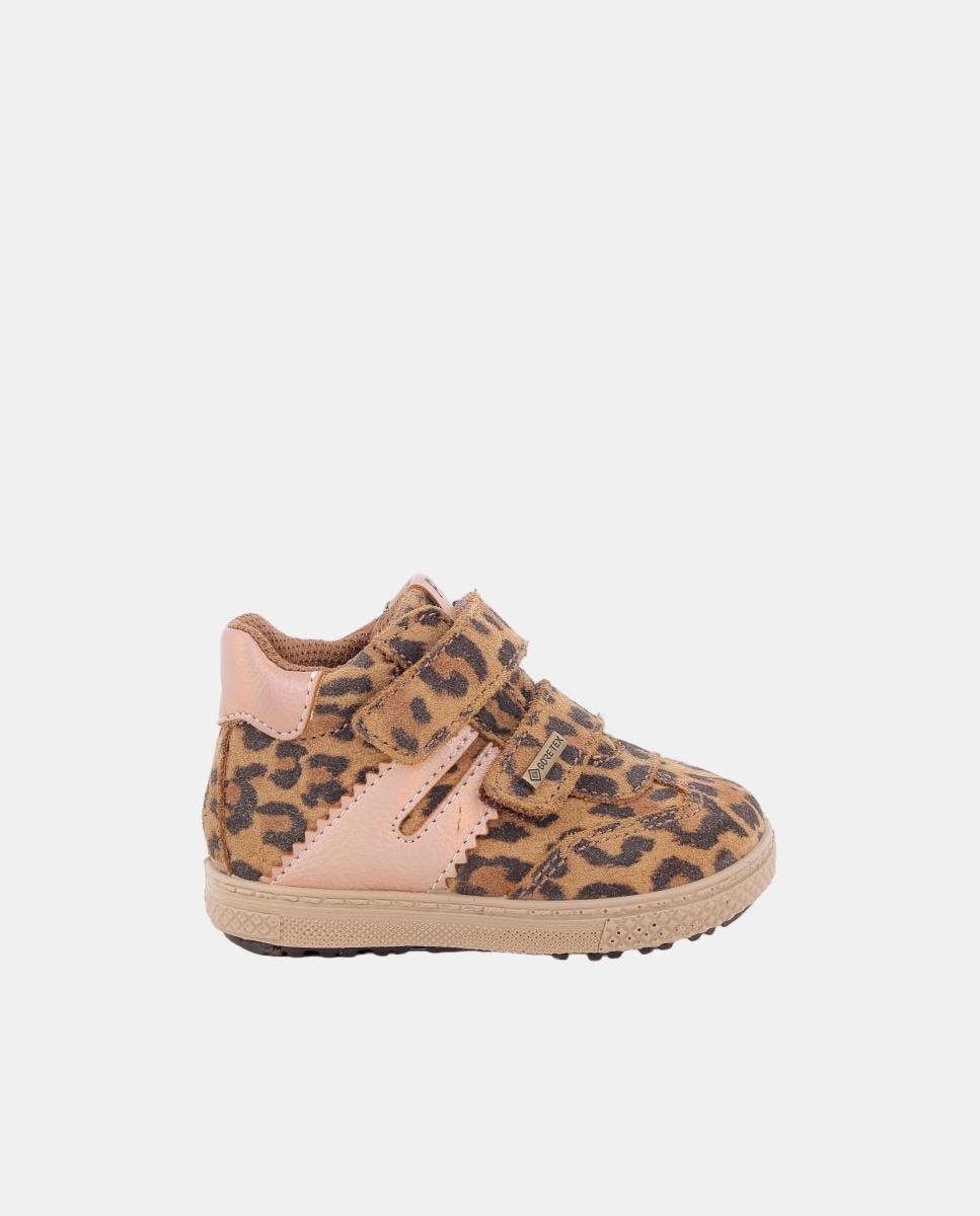 Zapatilla de bebé niña, con cierre con doble velcro, forro Goretex - Primigi - Cuero Cuero-1