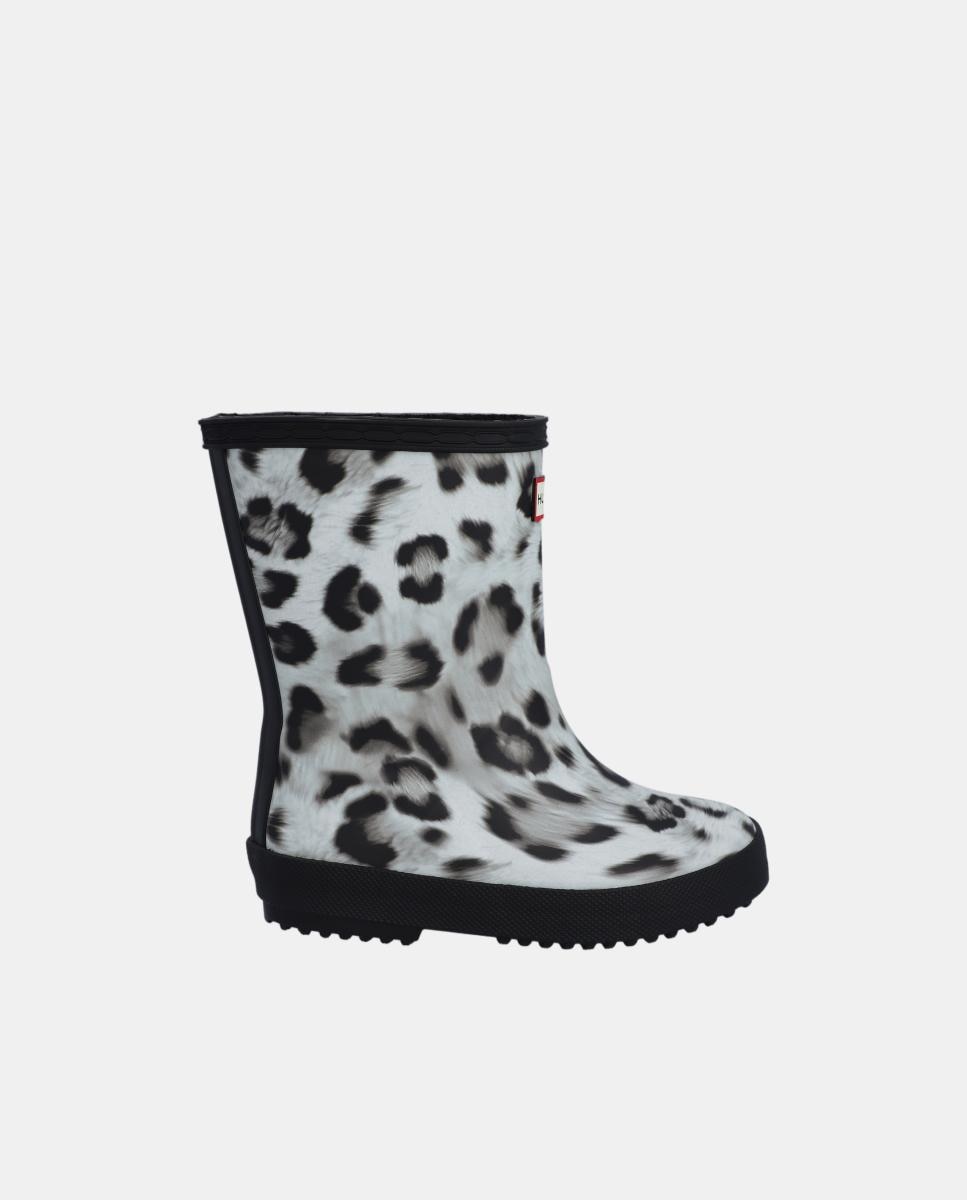 Imagem 0 de Galochas First Kids com Estampado de Leopardo e Forro em Fleece.