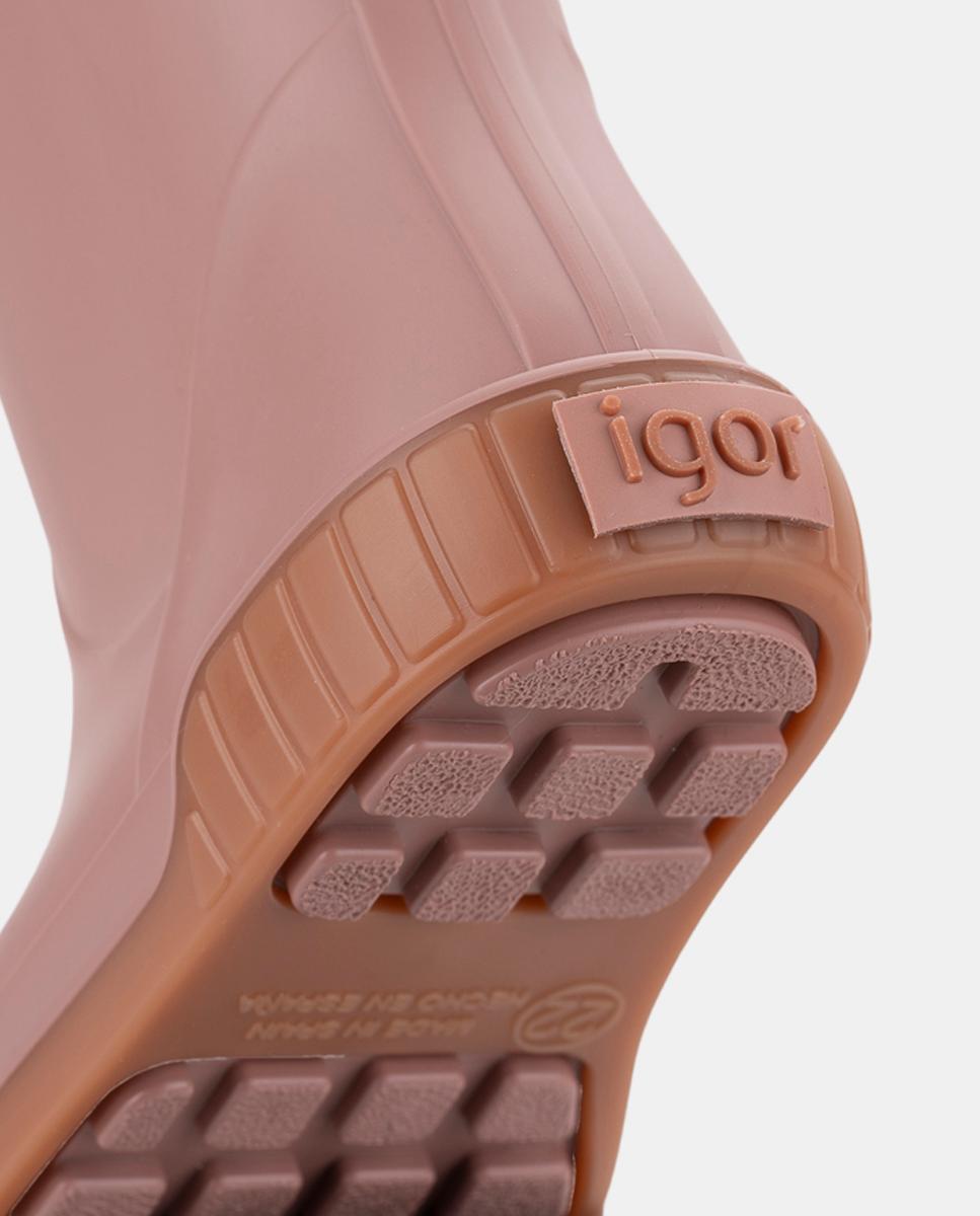 Bota de agua bicolor con el piso en color caramelo y acabado mate, diseñado en concepto barefoot medium. - Igor - Rosa Nude Rosa Nude-6