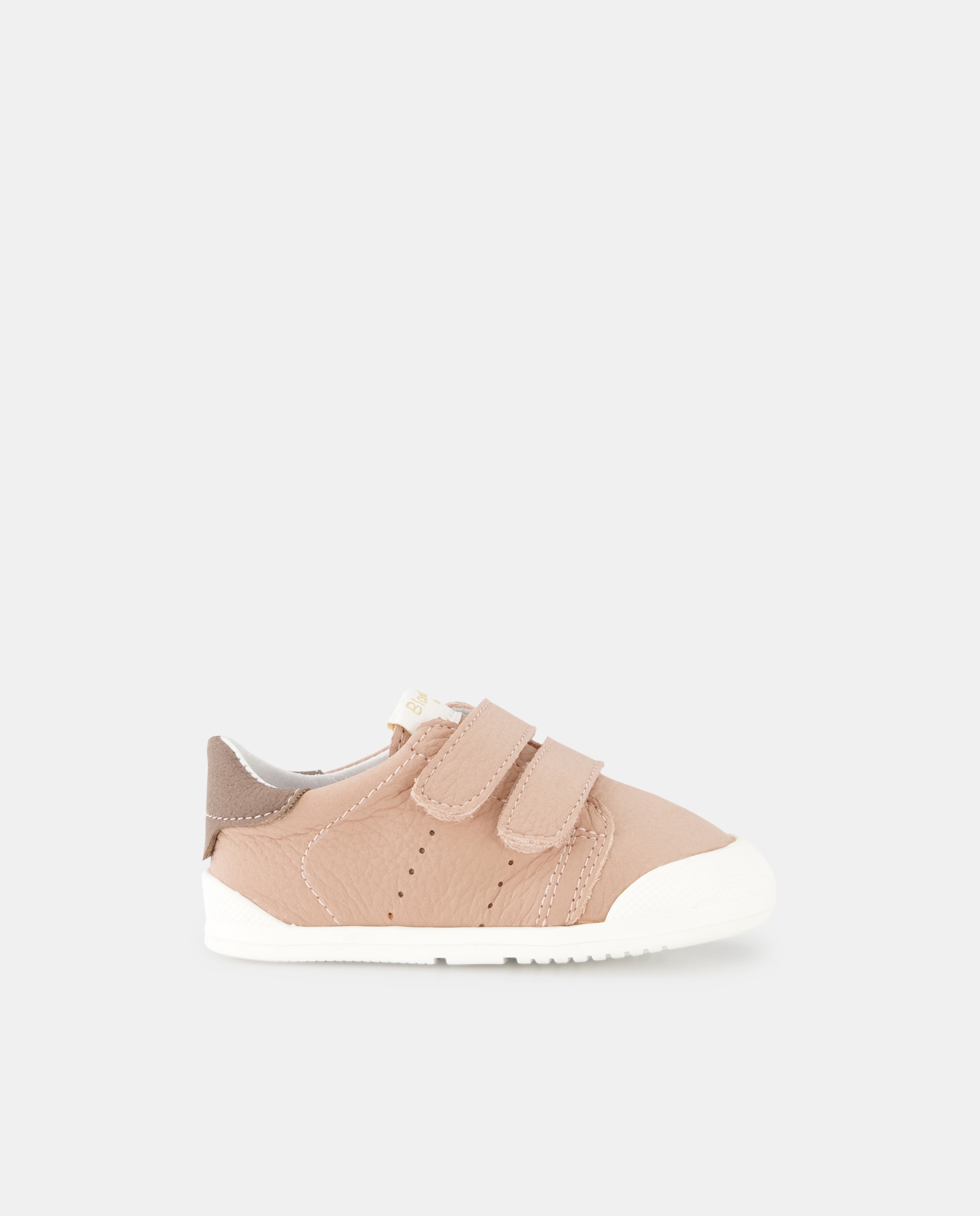 Zapatillas Paris de bebé niña tipo casco bajas con doble cierre adherente - Blanditos - Rosa Rosa-1