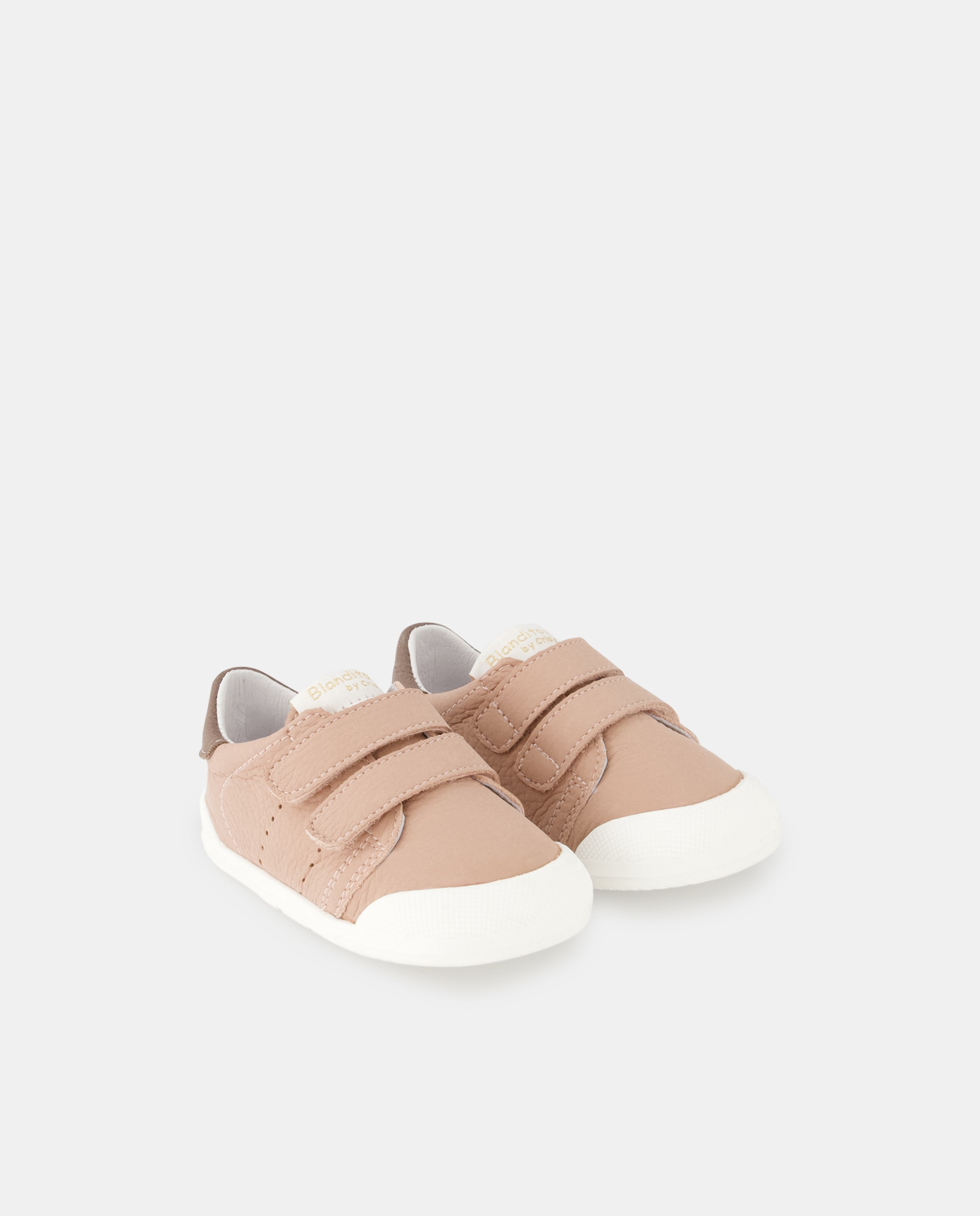 Zapatillas Paris de bebé niña tipo casco bajas con doble cierre adherente - Blanditos - Rosa Rosa-2