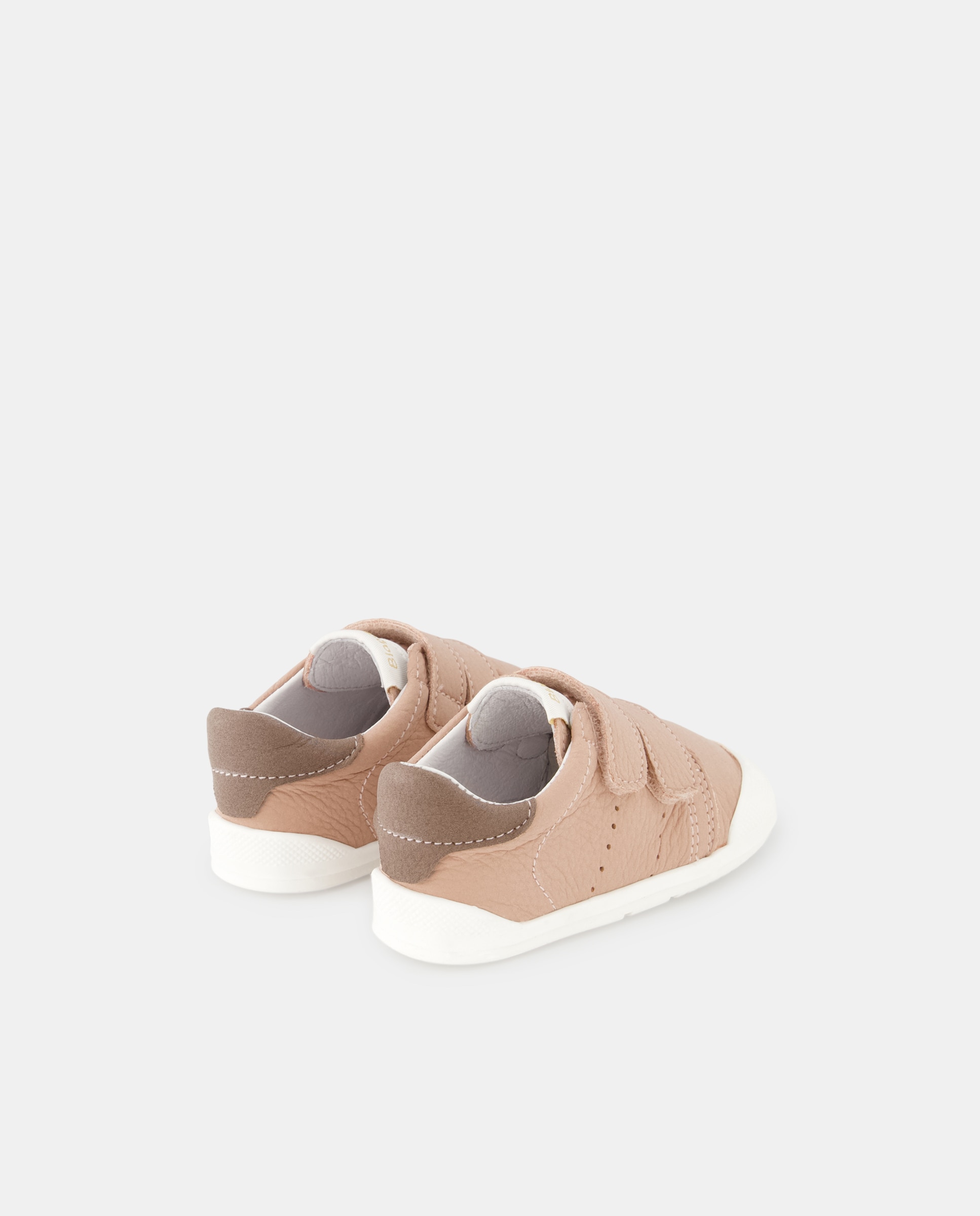 Zapatillas Paris de bebé niña tipo casco bajas con doble cierre adherente - Blanditos - Rosa Rosa-3
