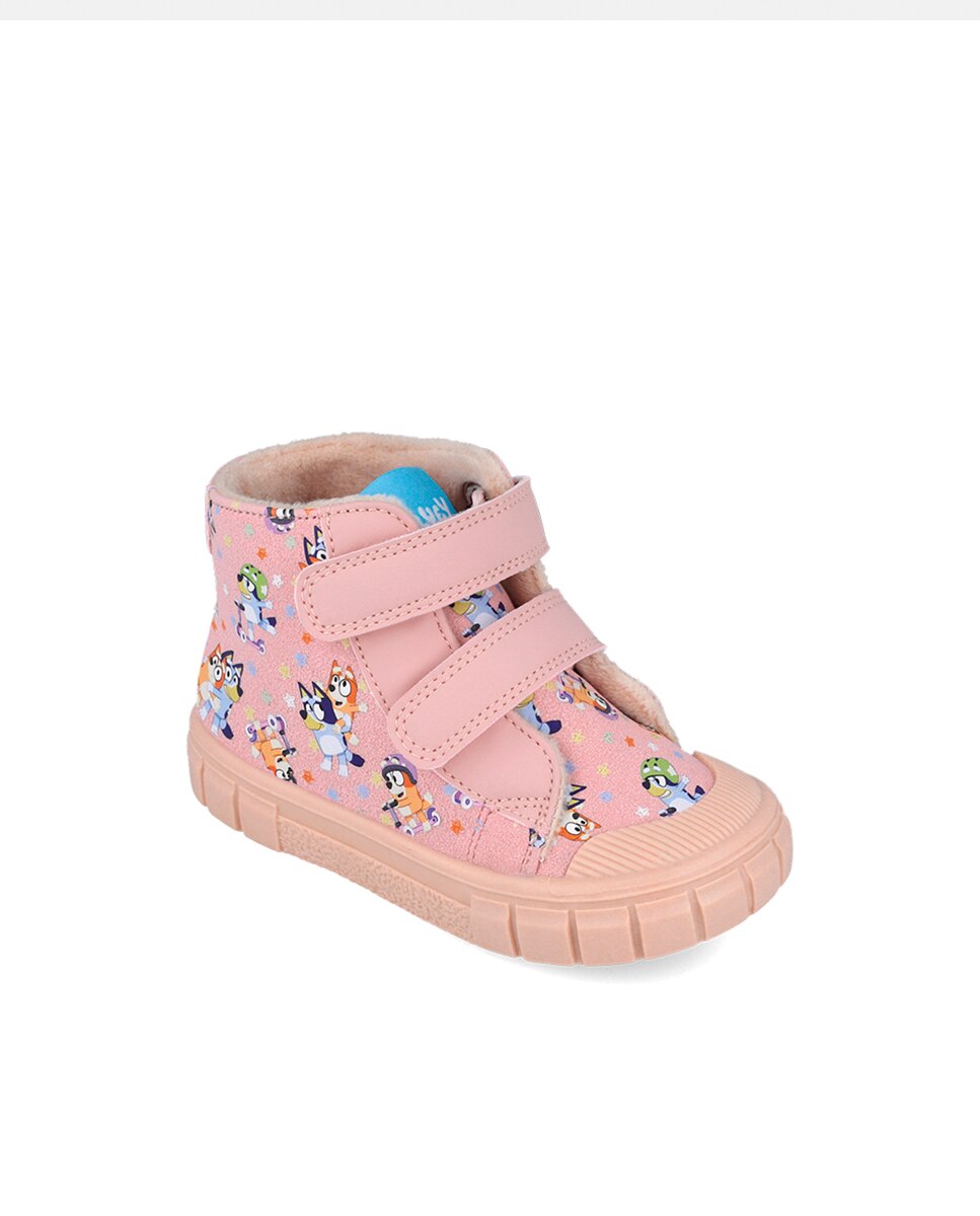 Botins Bluey Estampados com Velcros Garvalín Rosa-4