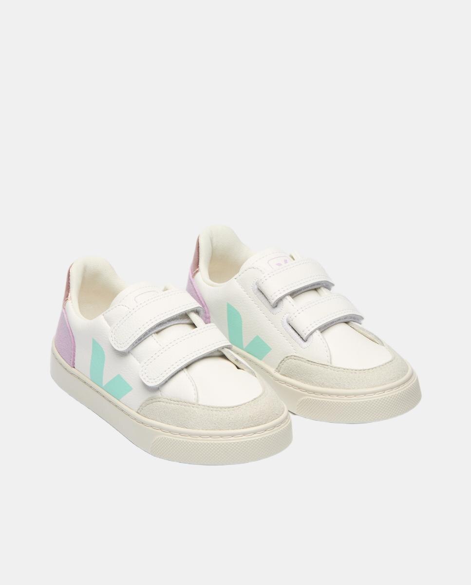 Sapatilhas de Couro de Bebé Modelo v-12 Branco Total-3