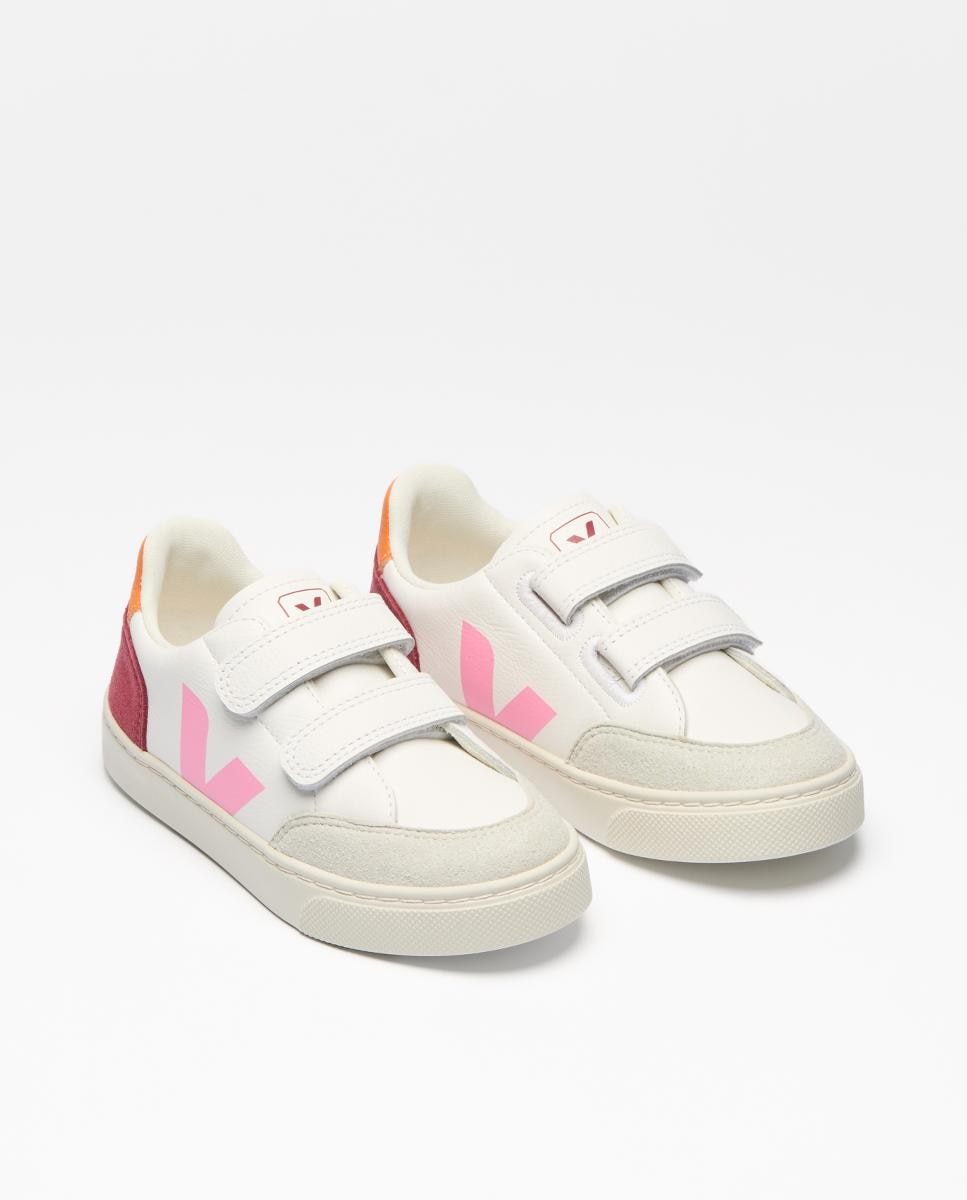 Sapatilhas de Couro de Bebé Modelo v-12 Branco Total-3