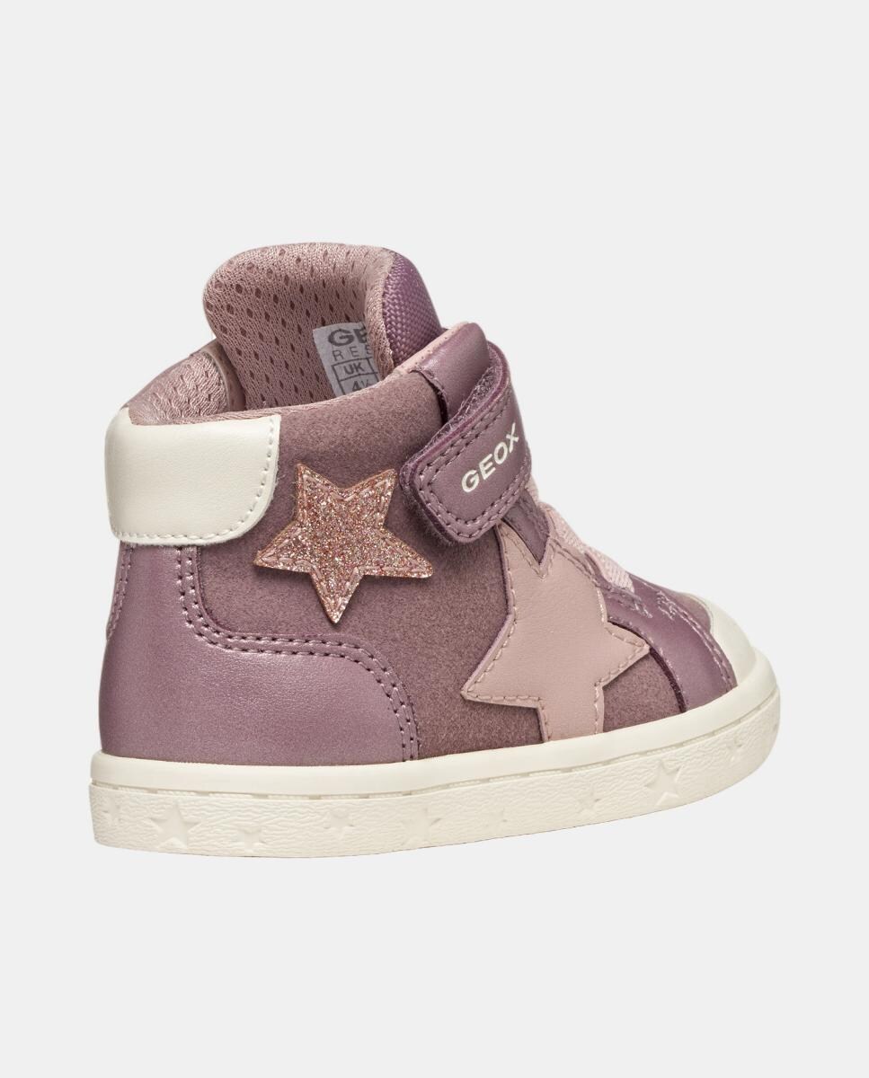 Sapatilhas Transpiráveis Mid Cut de Bebé Rosa-4