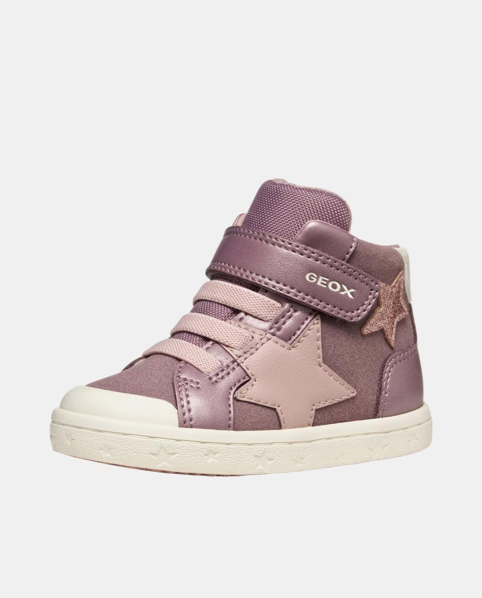 Sapatilhas Transpiráveis Mid Cut de Bebé Rosa-6