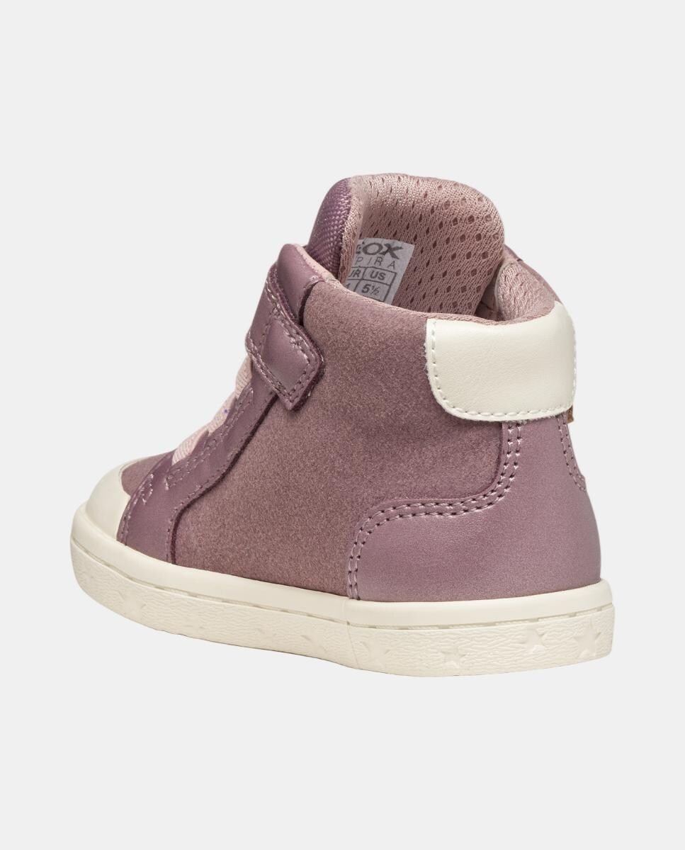 Sapatilhas Transpiráveis Mid Cut de Bebé Rosa-8