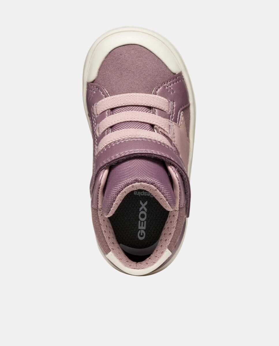 Sapatilhas Transpiráveis Mid Cut de Bebé Rosa-9