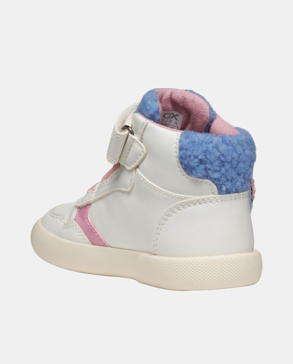 Sapatilhas Transpiráveis Mid Cut de Bebé Branco-3