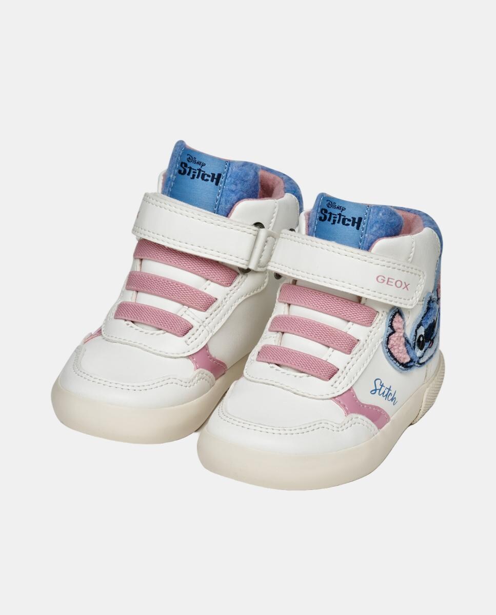 Sapatilhas Transpiráveis Mid Cut de Bebé Branco-6