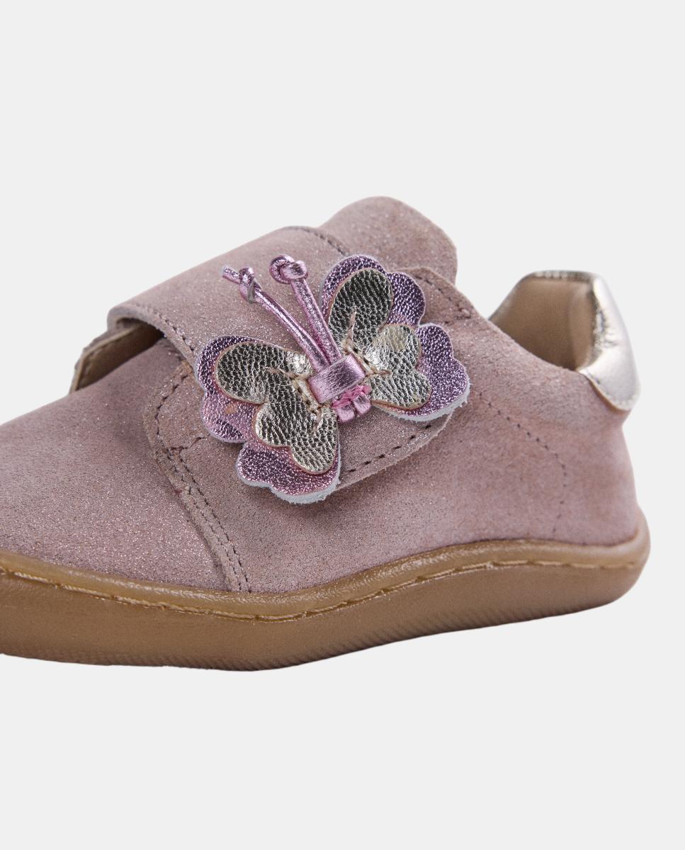Sapatilhas Gioseppo Barefoot em Pele Brilhante Rosa-claro-4