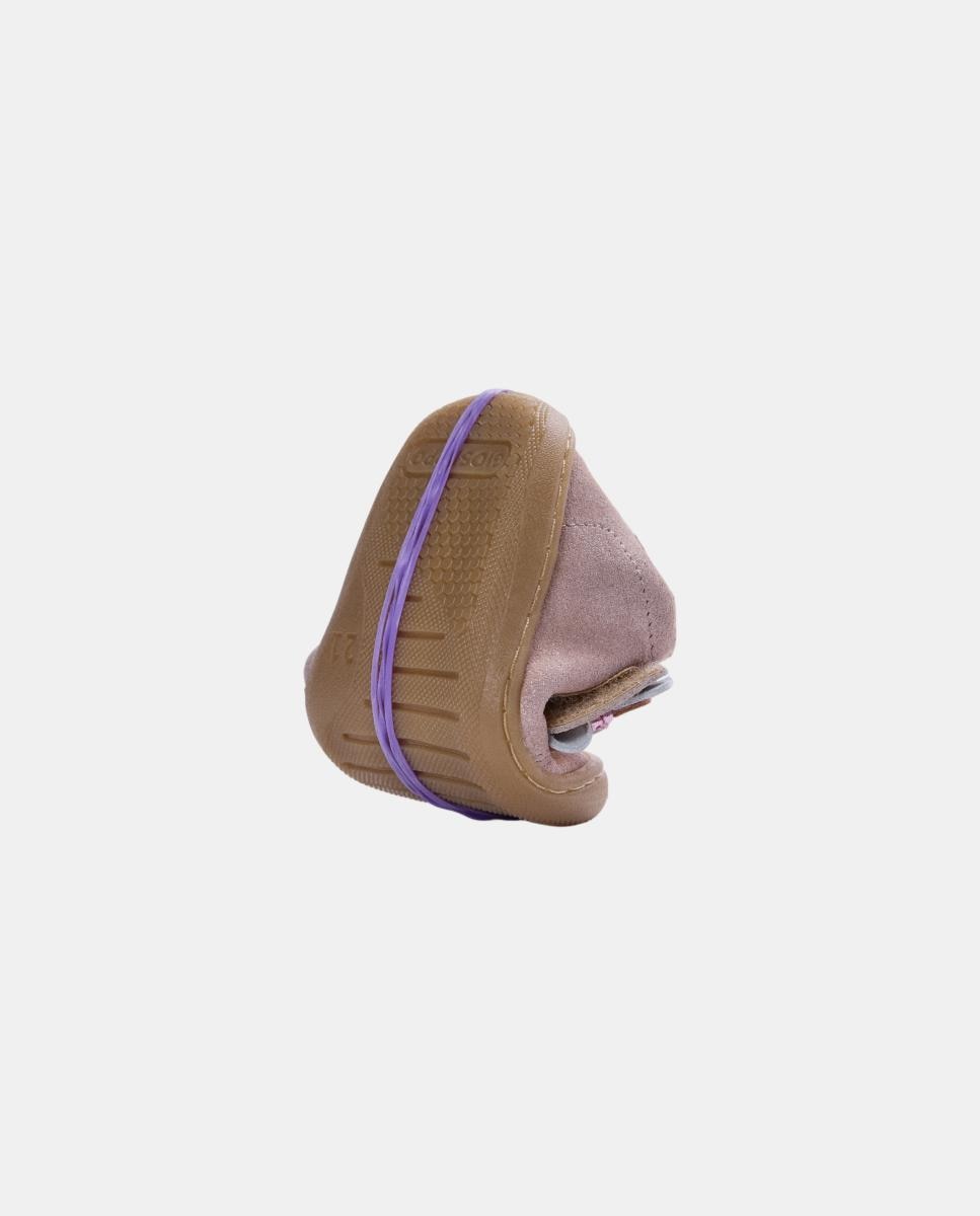 Sapatilhas Gioseppo Barefoot em Pele Brilhante Rosa-claro-5