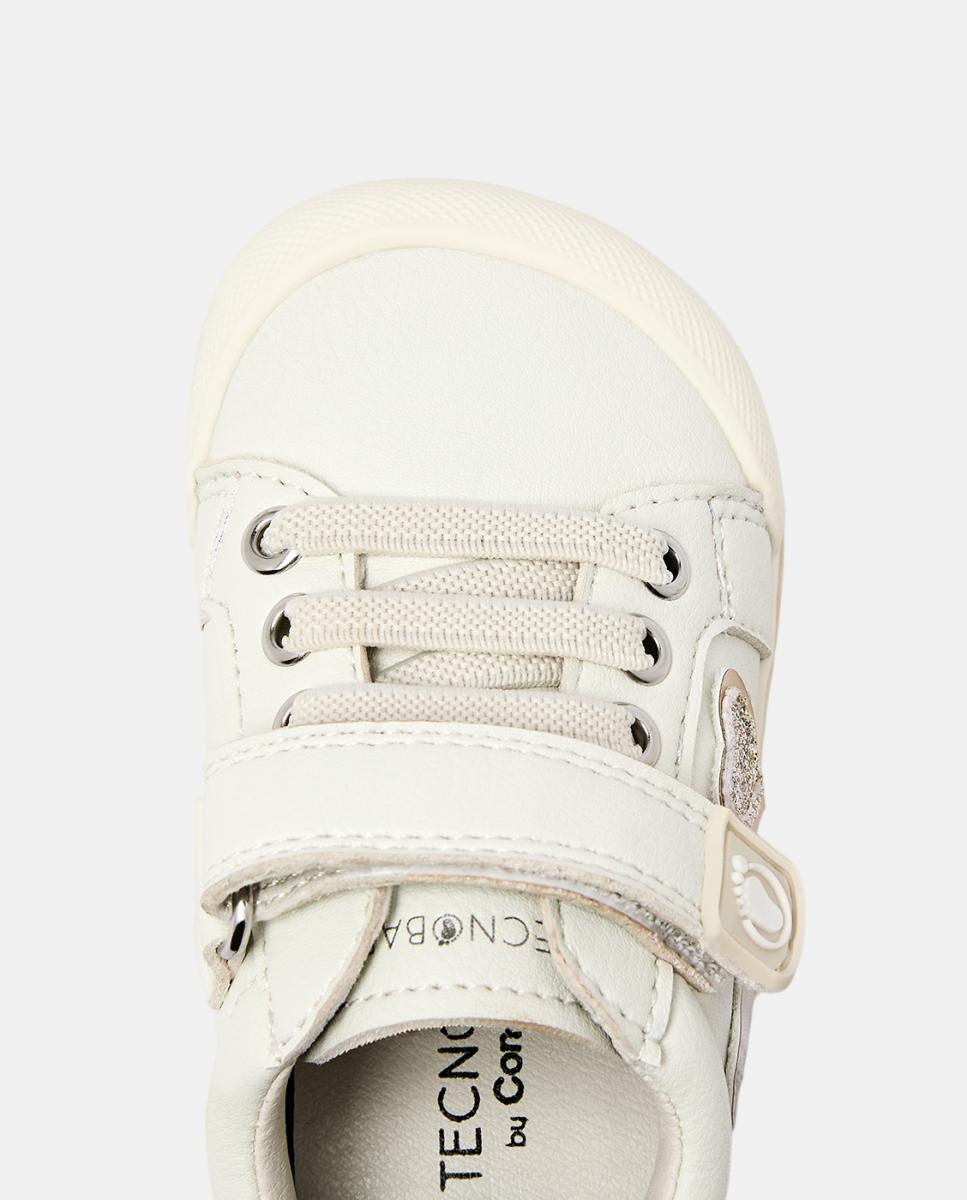 Sapatilhas Barefoot corações bege TECNOBABY BY CONGUITOS Bege-3