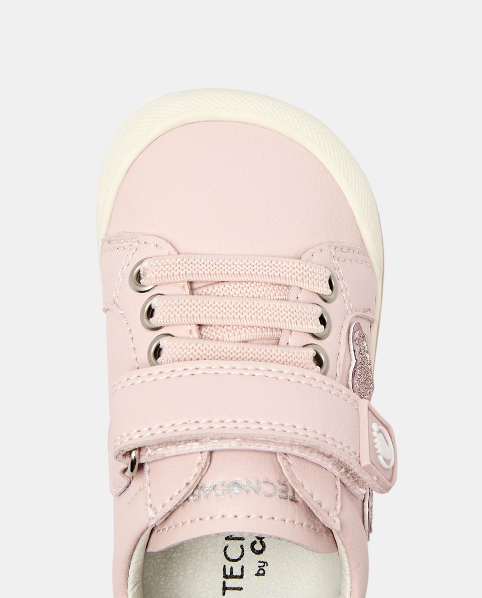 Sapatilhas Barefoot corações rosa TECNOBABY BY CONGUITOS Rosa-claro-3