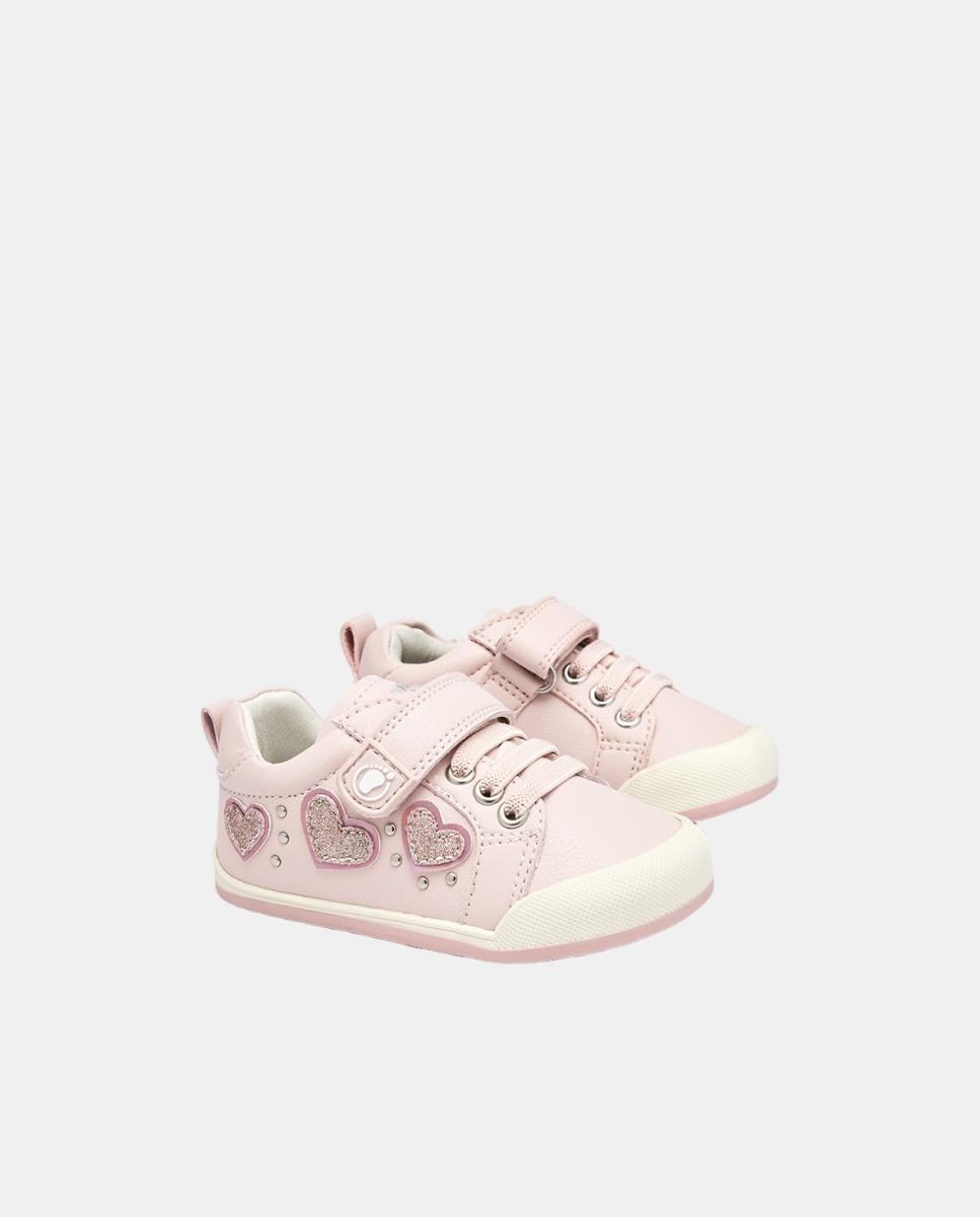 Sapatilhas Barefoot corações rosa TECNOBABY BY CONGUITOS Rosa-claro-4